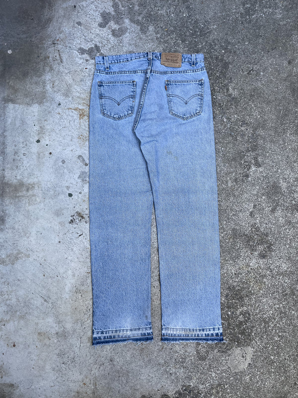 1990s Orange Tab Levi’s Faded Blue 505 Released Hem (33X30)