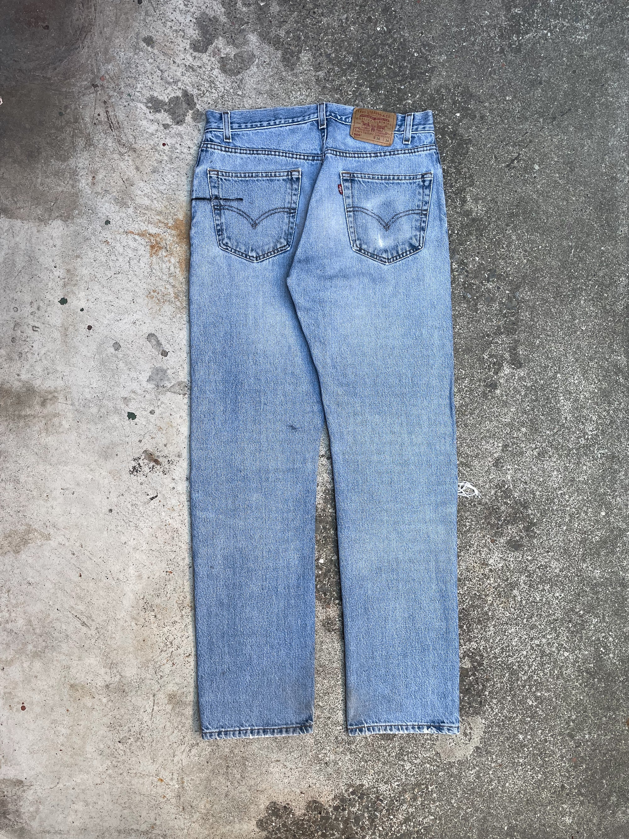 Vintage Levi’s Distressed Painted Blue 505 (32X33)