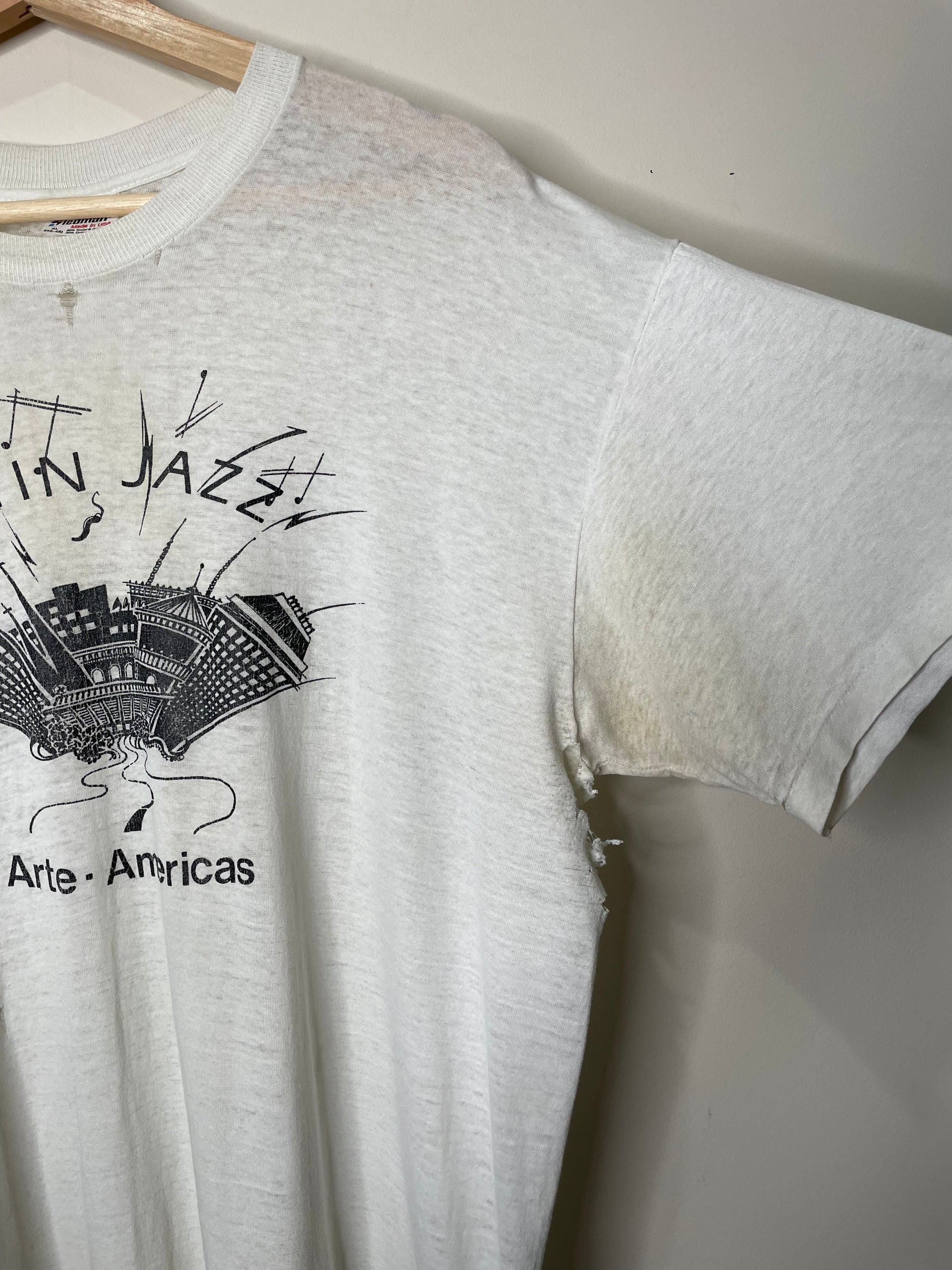 1990s “Latin Jazz” Thin Thrashed Single Stitched Tee (XL)