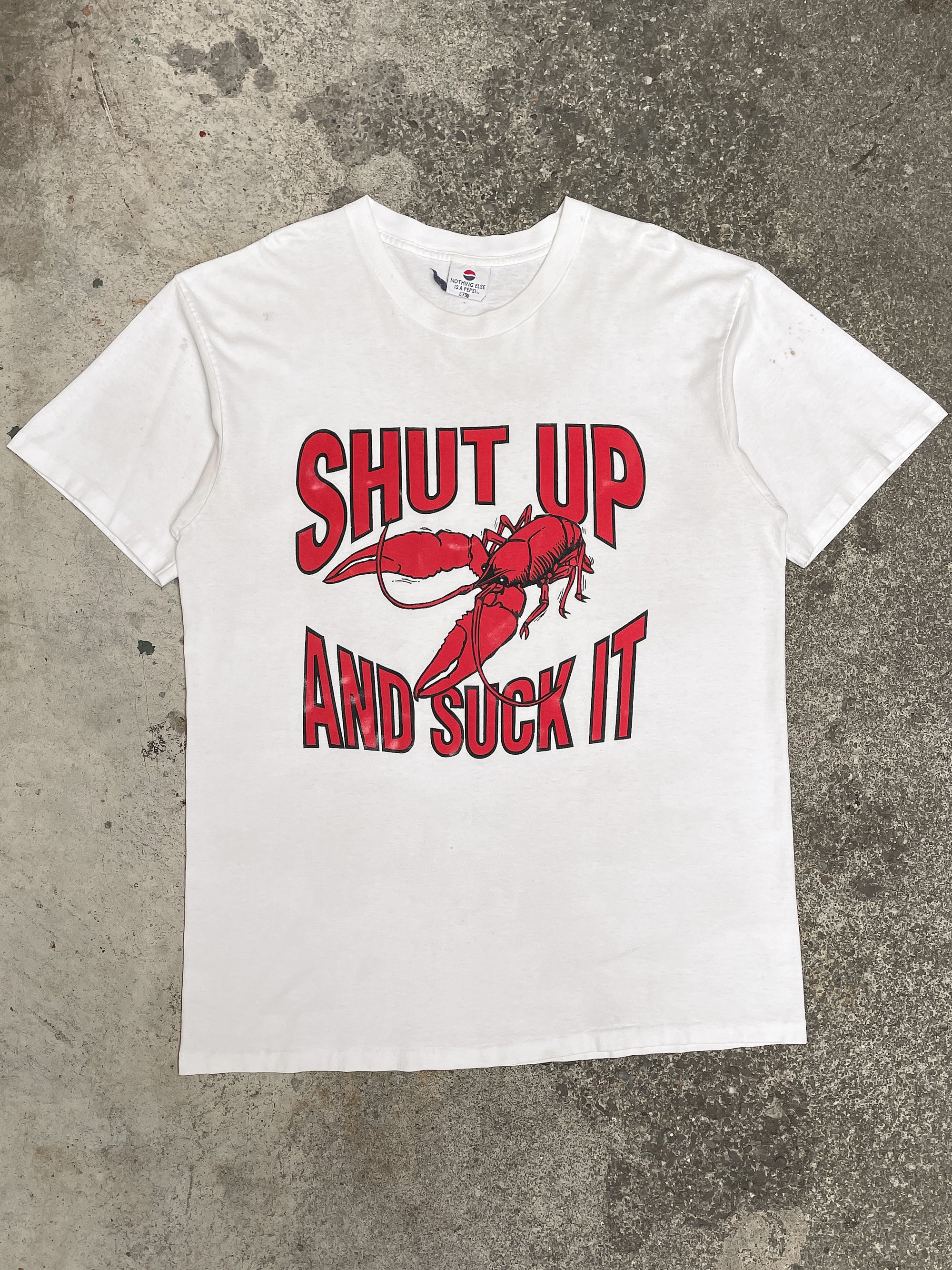 1990s “Shut Up And Suck It” Single Stitched Tee (XL)