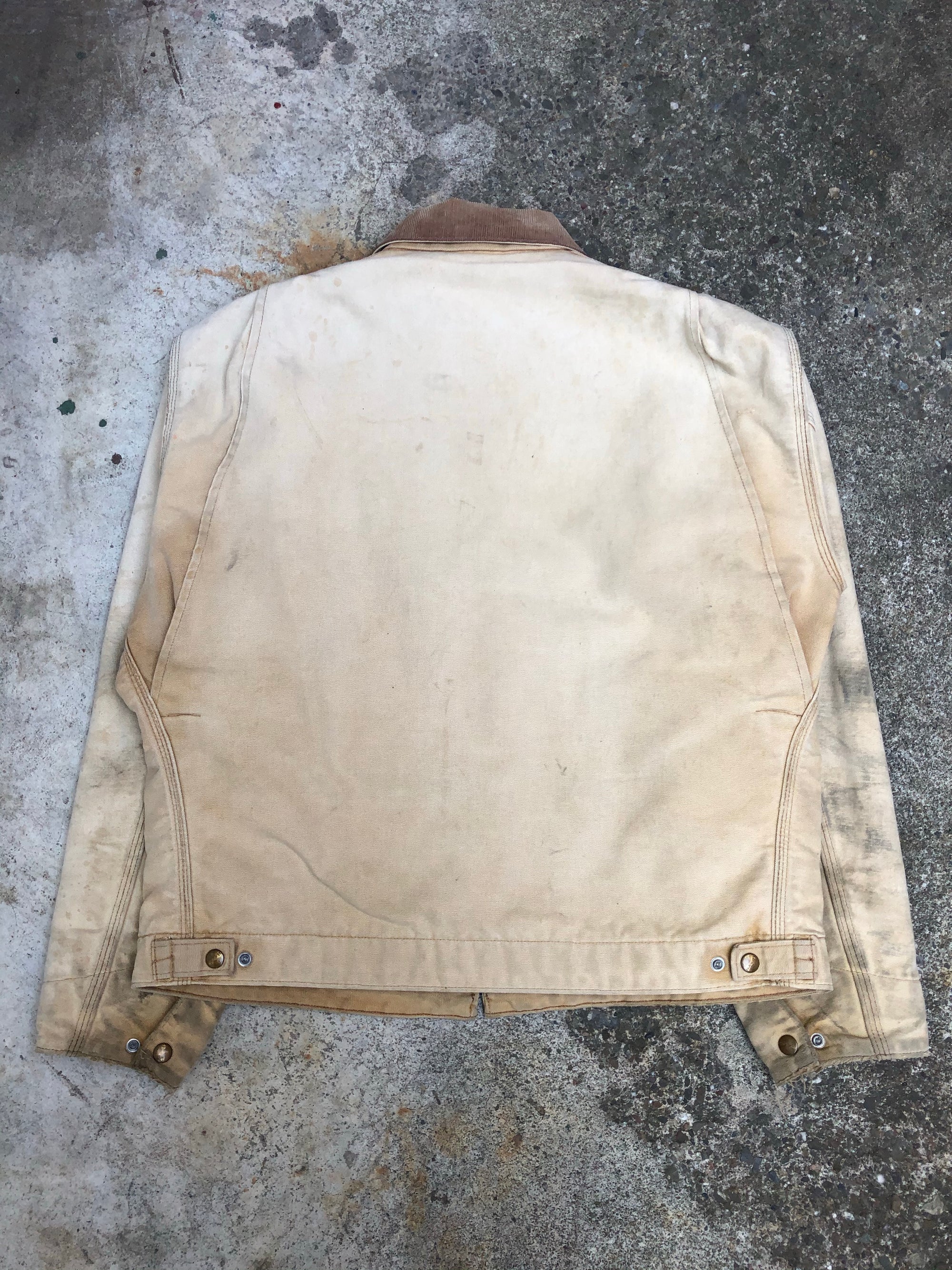 1990s Carhartt Sun Faded Tan Lined Work Jacket