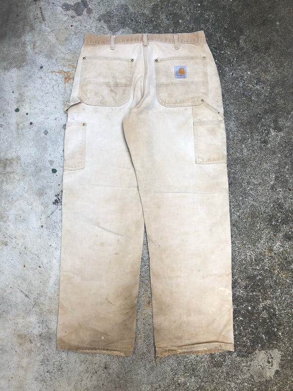 Carhartt B01 Tan Double Front Knee Work Pants (31X28)