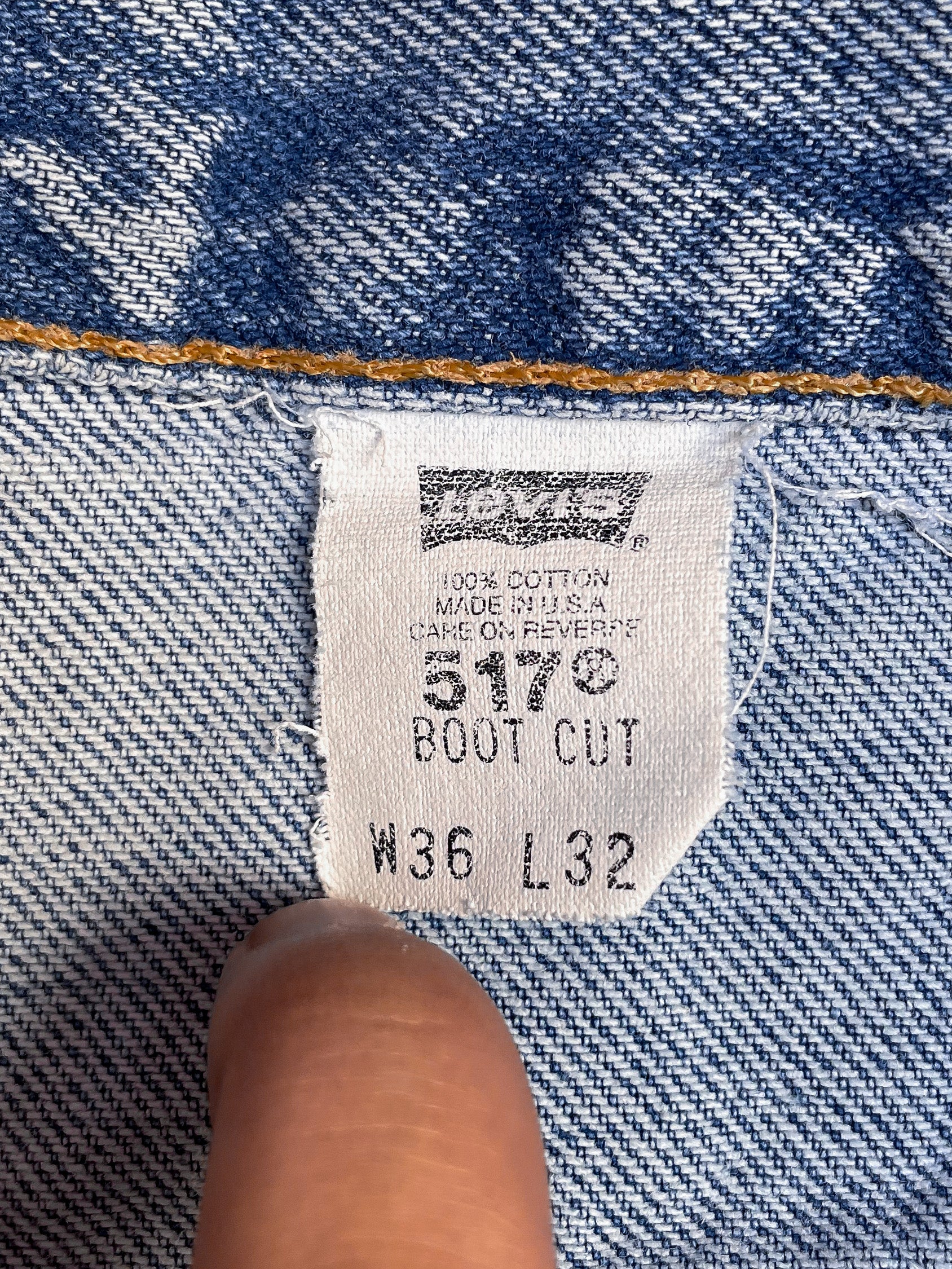 Vintage Levi’s Repaired Faded Blue 517 (33X30)
