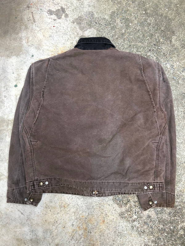 1990s Carhartt Faded Chocolate Lined Work Jacket