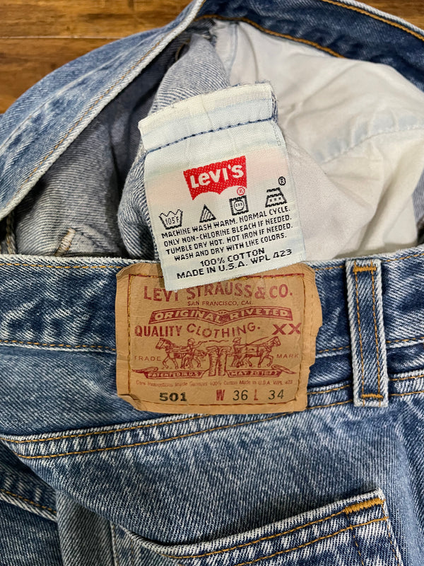 1990s Levi’s Worn In Blue 501 (34X33)