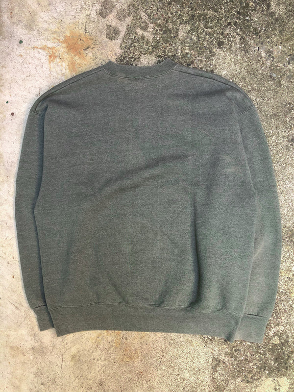 1990s Faded Sage Green Blank Sweatshirt