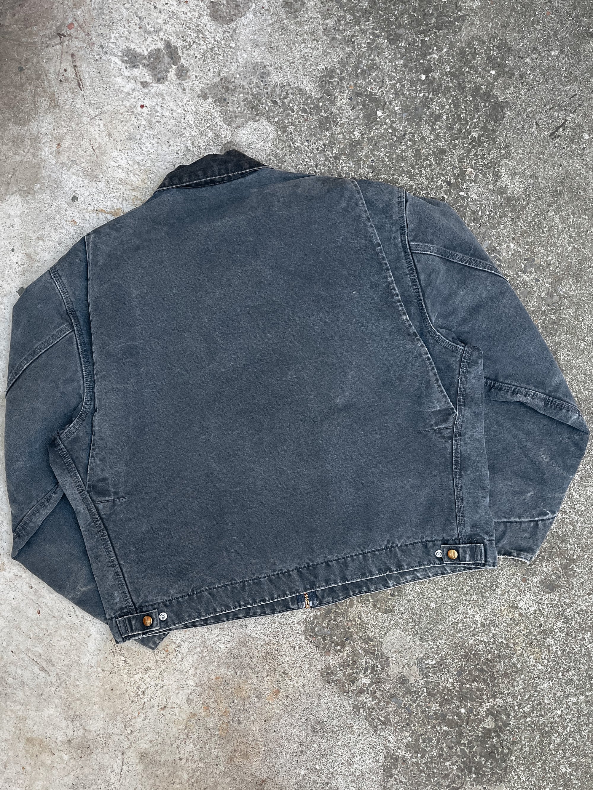 Vintage Carhartt Faded Petrol Blue Lined Work Jacket (XL)