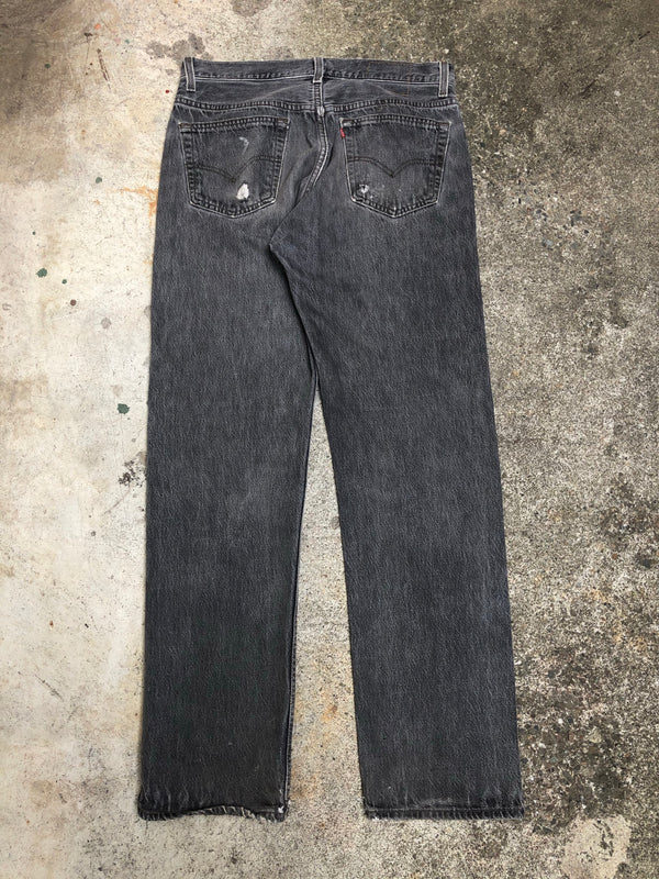 1990s Worn In Dark Grey Levis 501 (32X31)