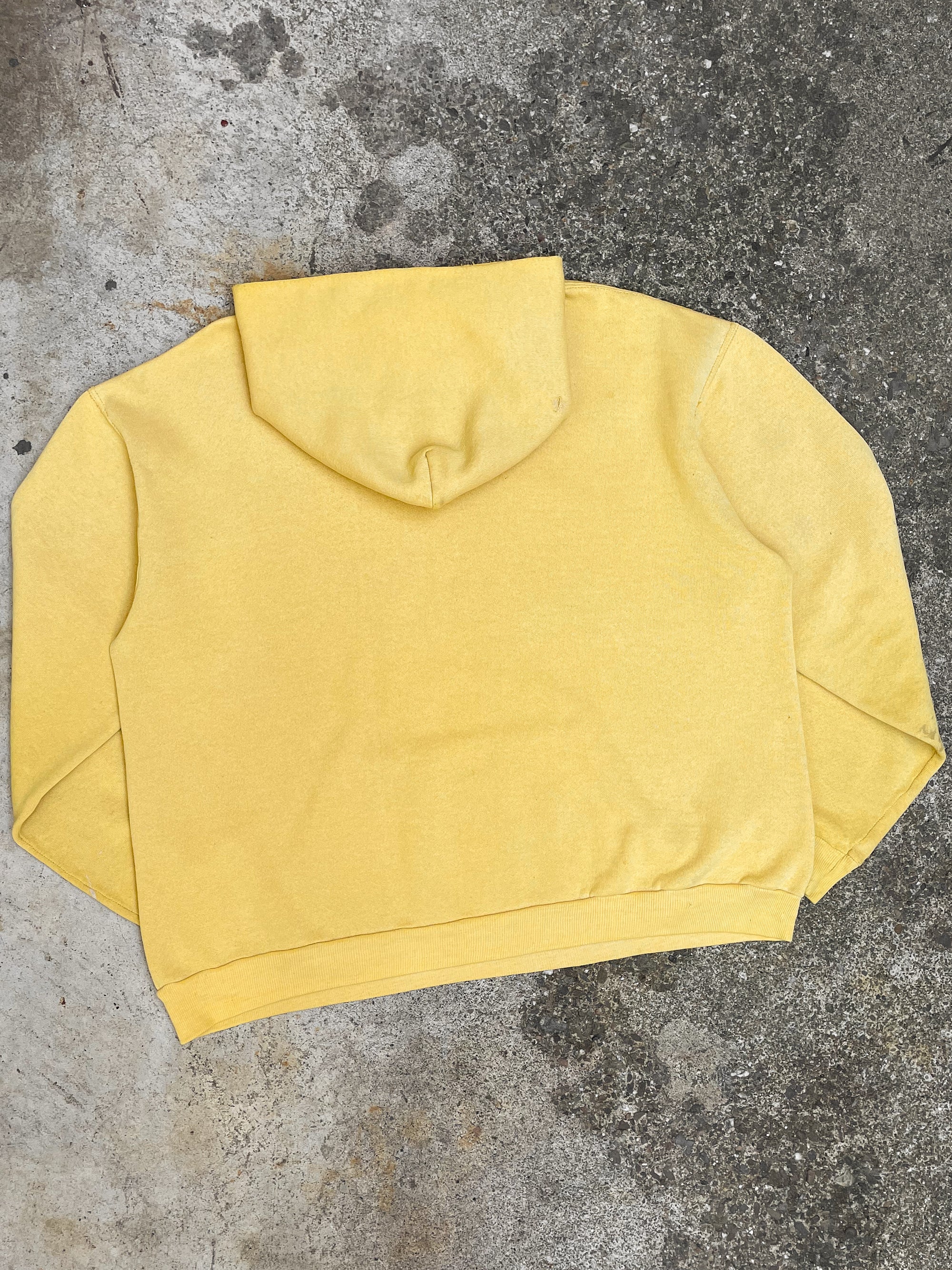 1980s Russell Faded Pale Yellow “University of Iowa” Hoodie