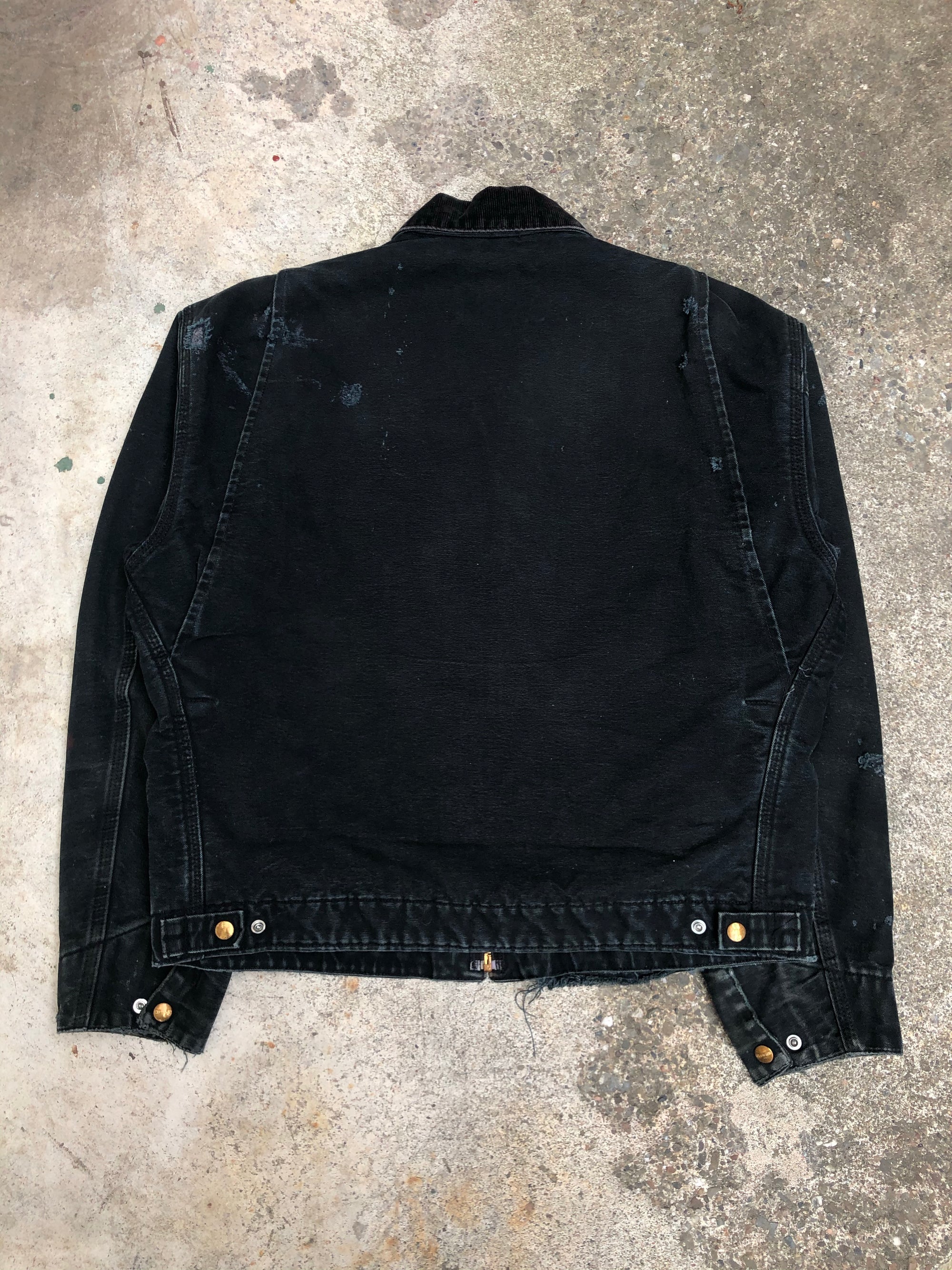 1990s Carhartt Sun Faded Black Lined Work Jacket