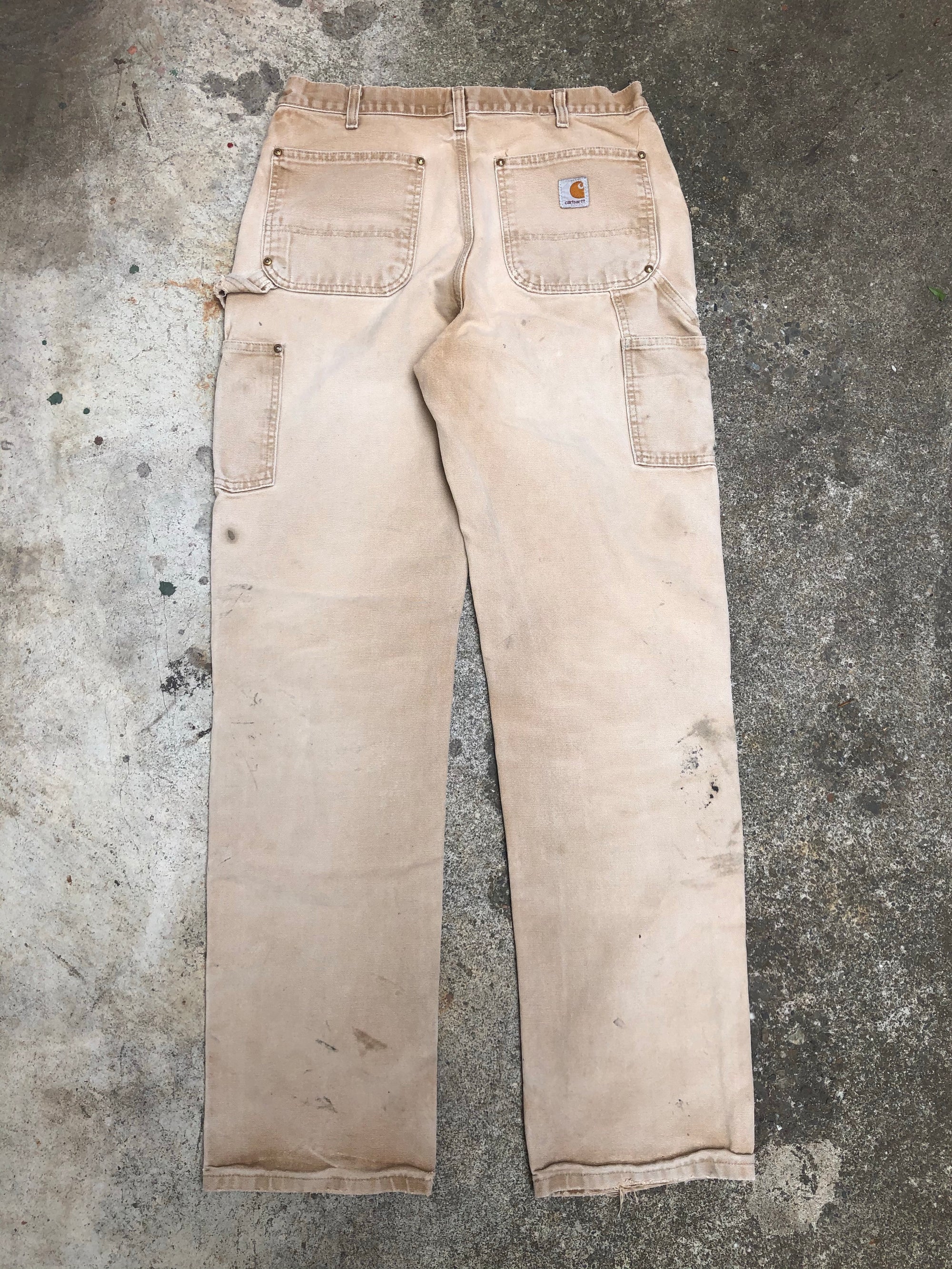 Carhartt B01 Tan Double Front Knee Work Pants (31X34)