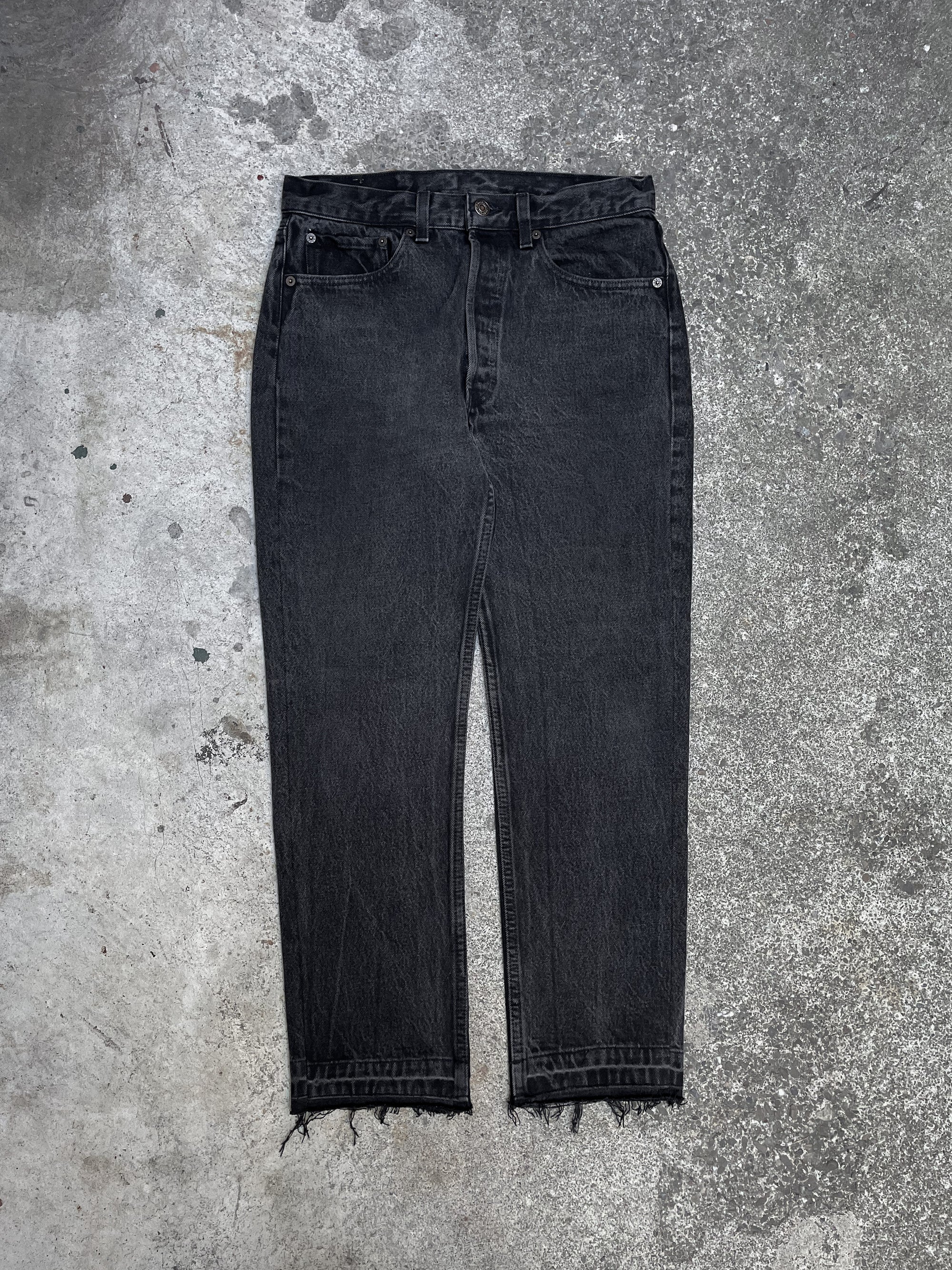 1990s Levi’s Faded Black 501 Released Hem (28X26)