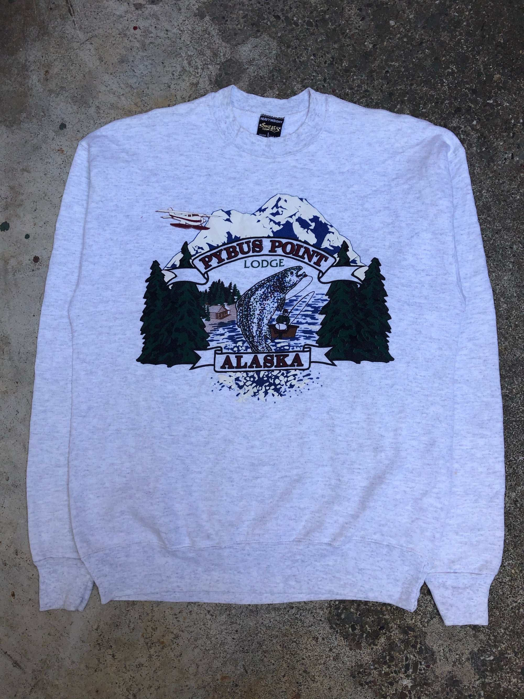 1990s Heather Grey “Pybus Point Alaska” Sweatshirt