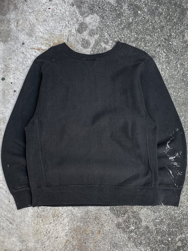 1990s Painted Black Hanes Beefy Sweatshirt