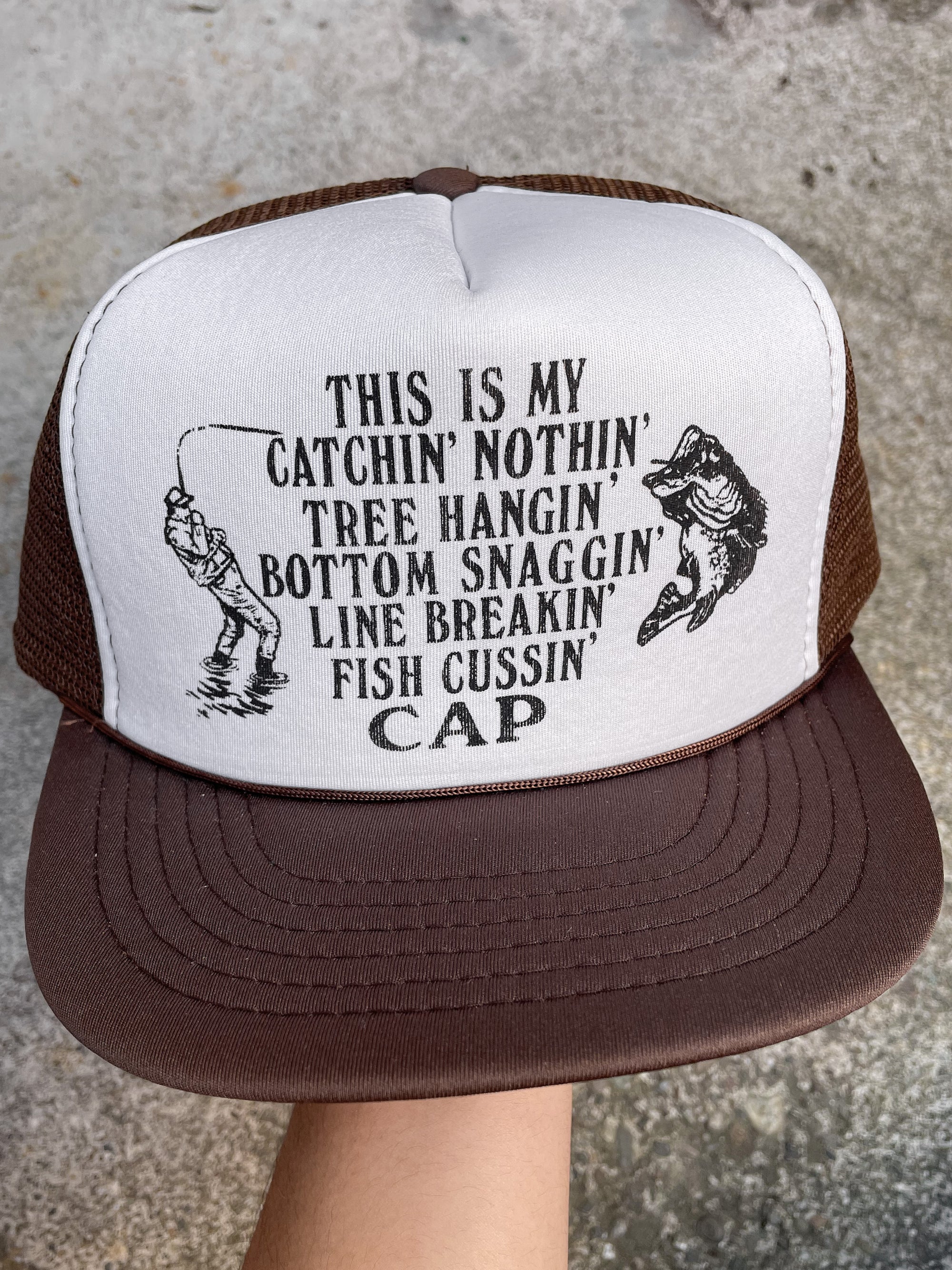 1990s “Fish Cussin’ Cap” Trucker Hat