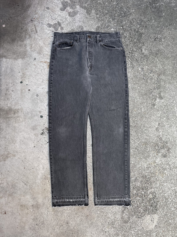 1980s/90s Levis Faded Grey 501 Released Hem (32X29)