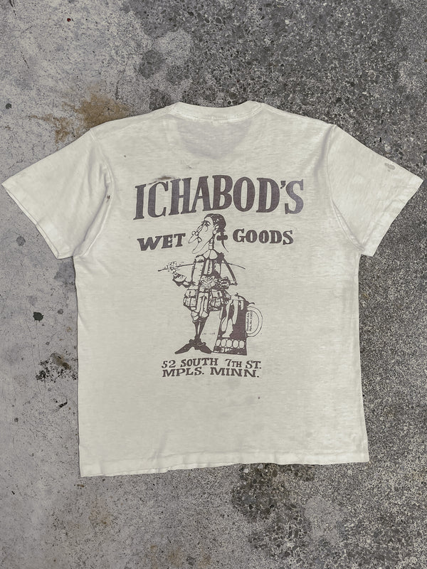 1970s “Ichabod’s Wet Goods” Cream Single Stitched Tee