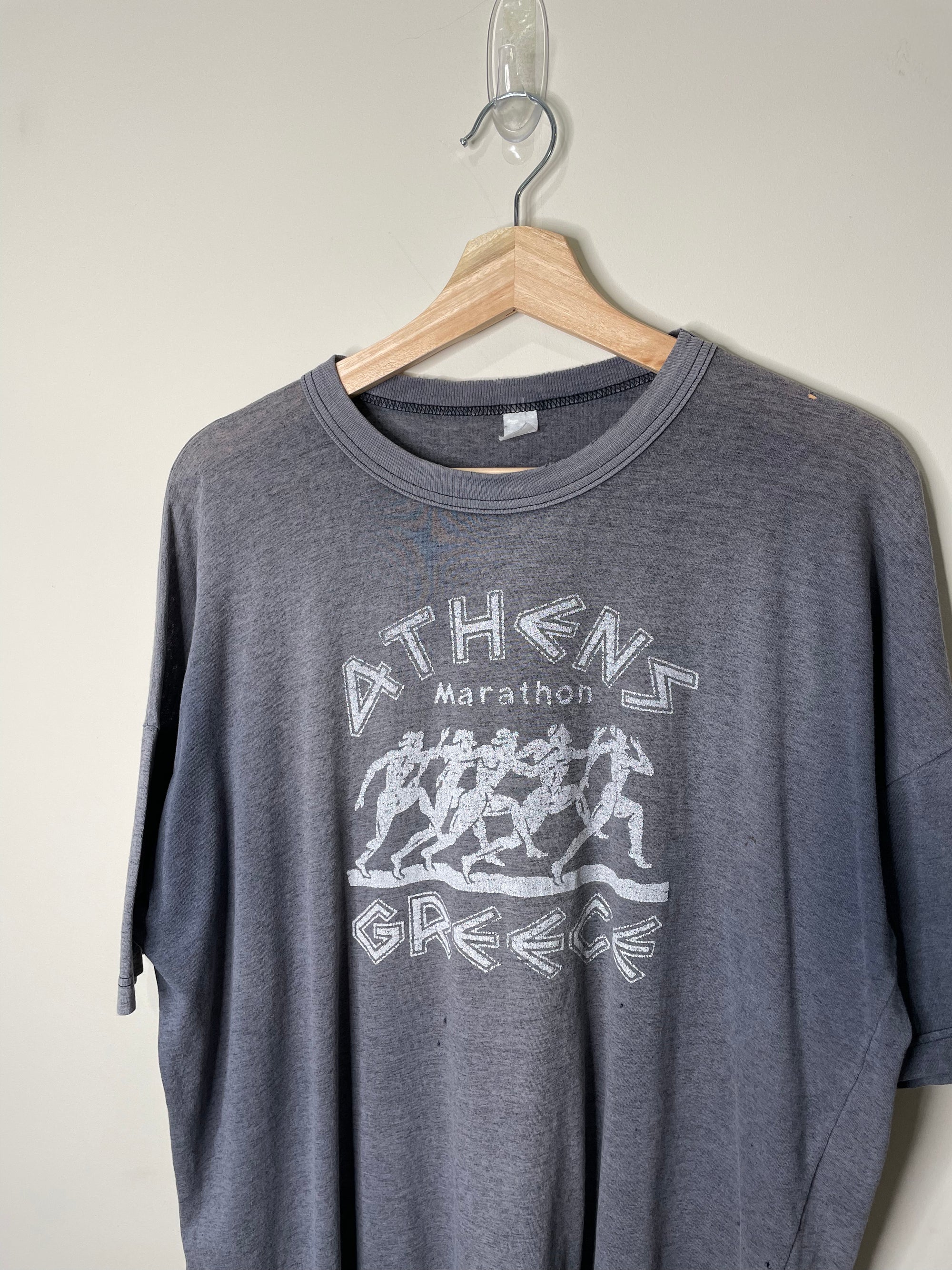 1990s “Athens Greece Marathon” Sun Faded Tee (XL)