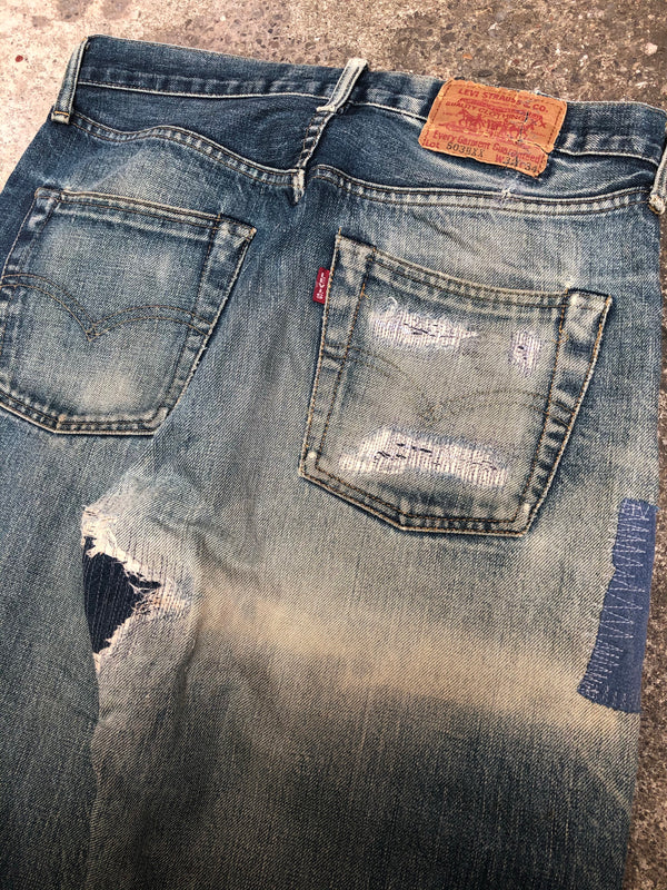 1990s Patchwork Repaired Japanese Selvedge Levis 503BXX (31X31)