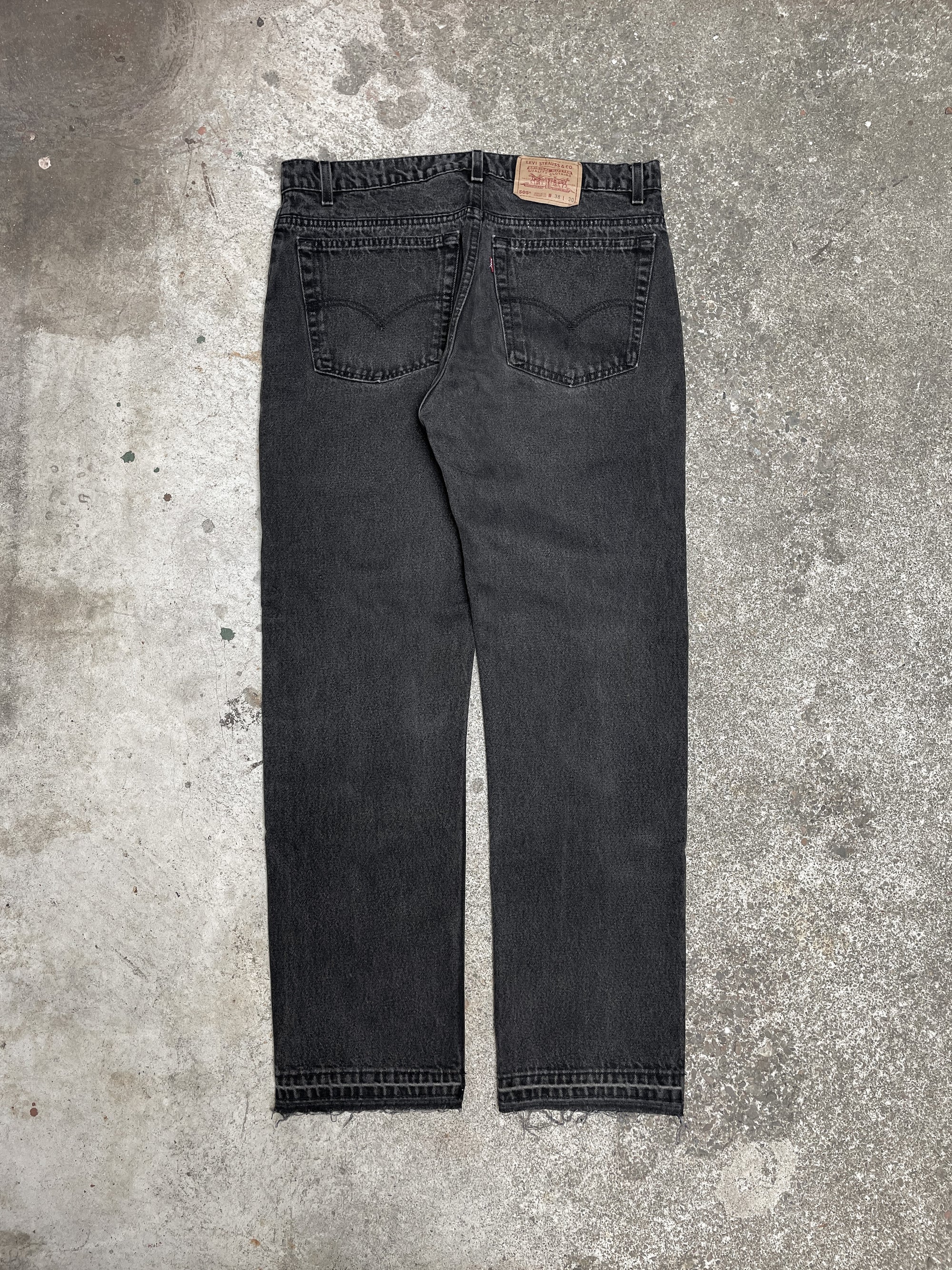 1990s Levi’s Faded Black 505 Released Hem (36X31)