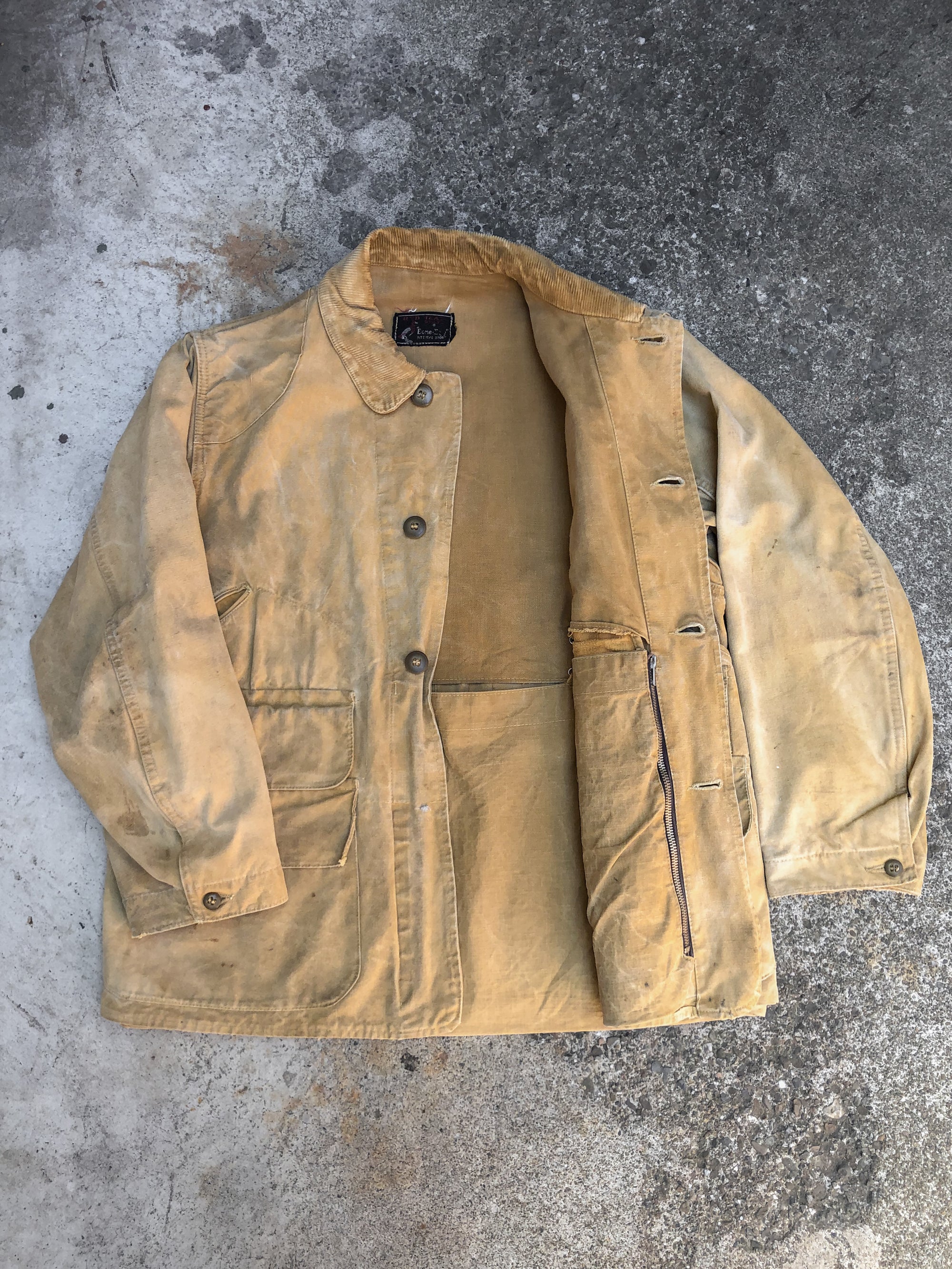 1940s Faded Canvas Hunting Jacket