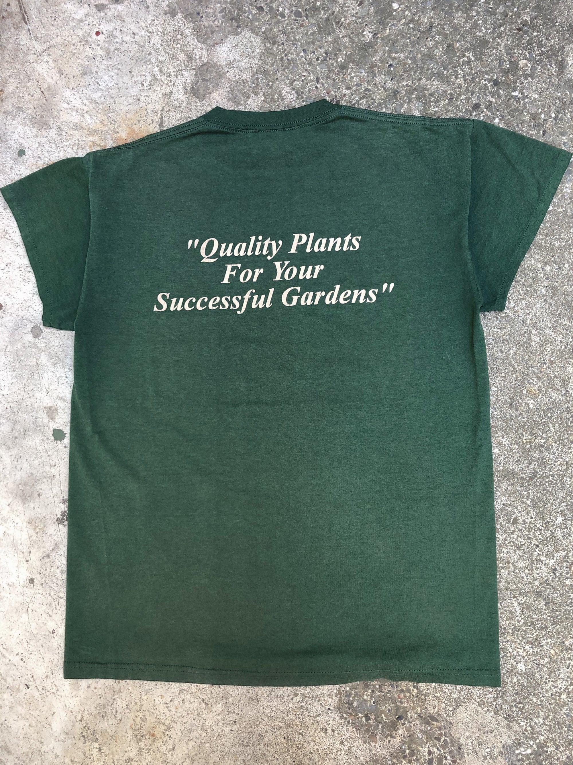 1990s Faded Green “Countryside Greenhouse” Single Stitched Tee