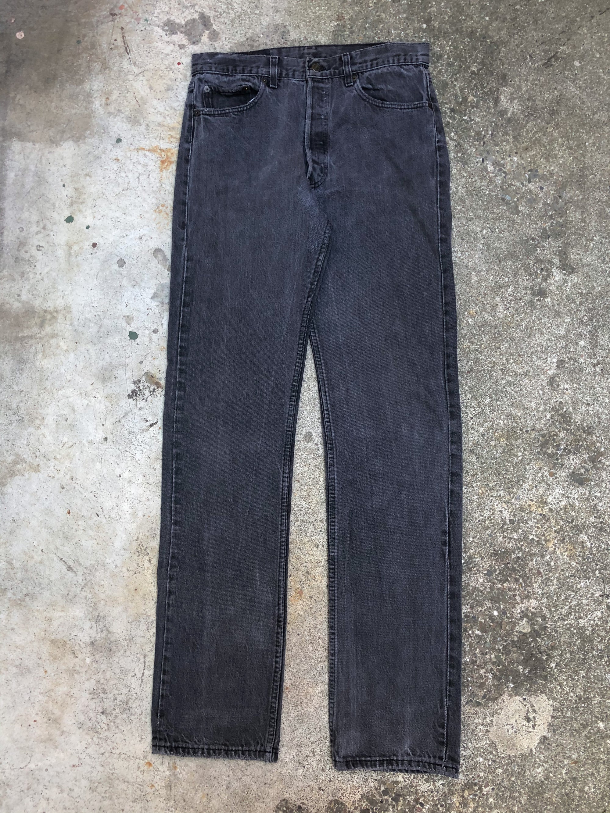 1990s Levis Repaired Faded Black 501 (32X34)