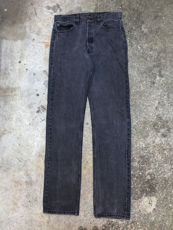 1990s Levis Repaired Faded Black 501 (32X34)