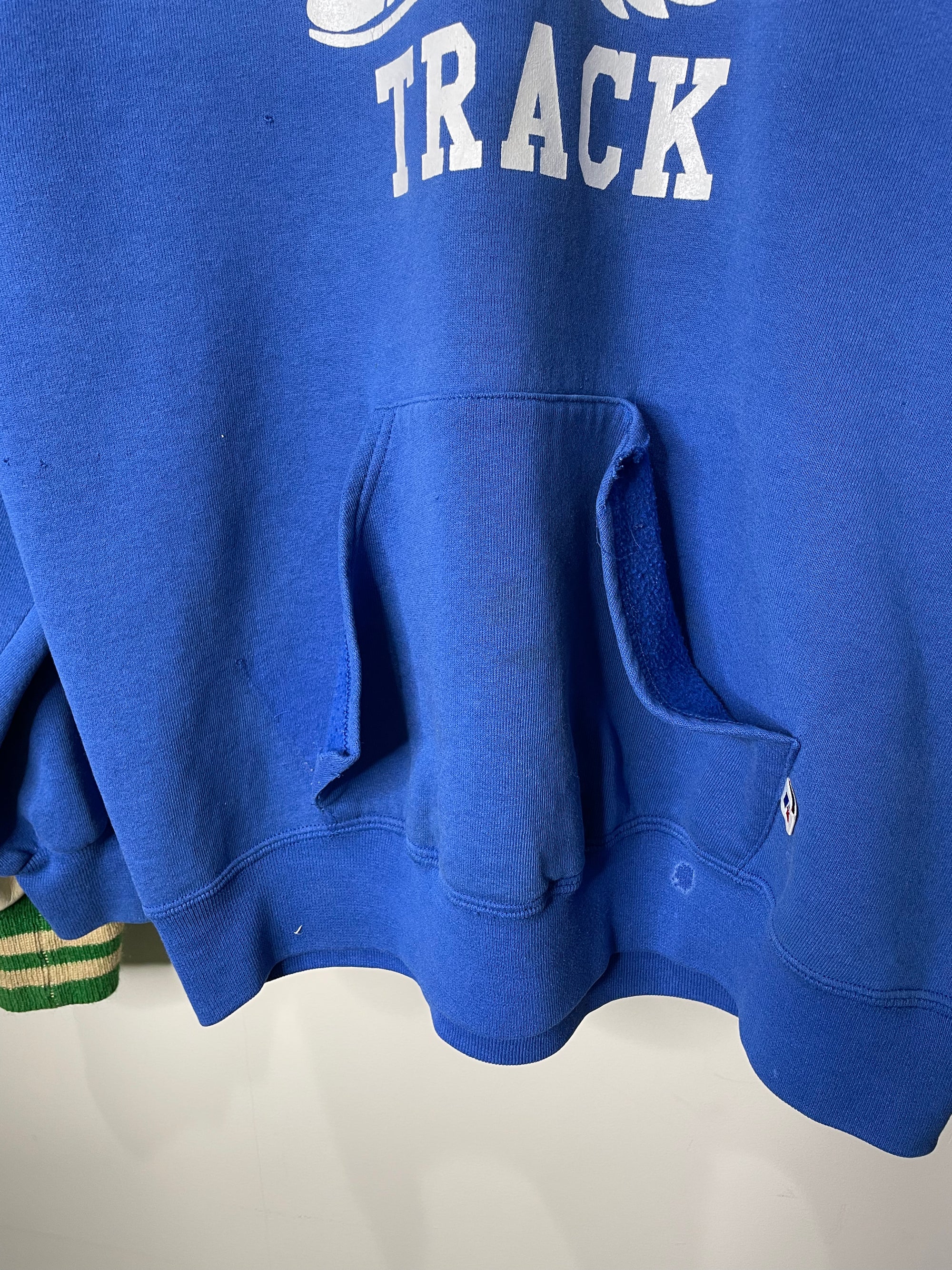 1990s Russell “Hefner Track” Distressed Hoodie (L)