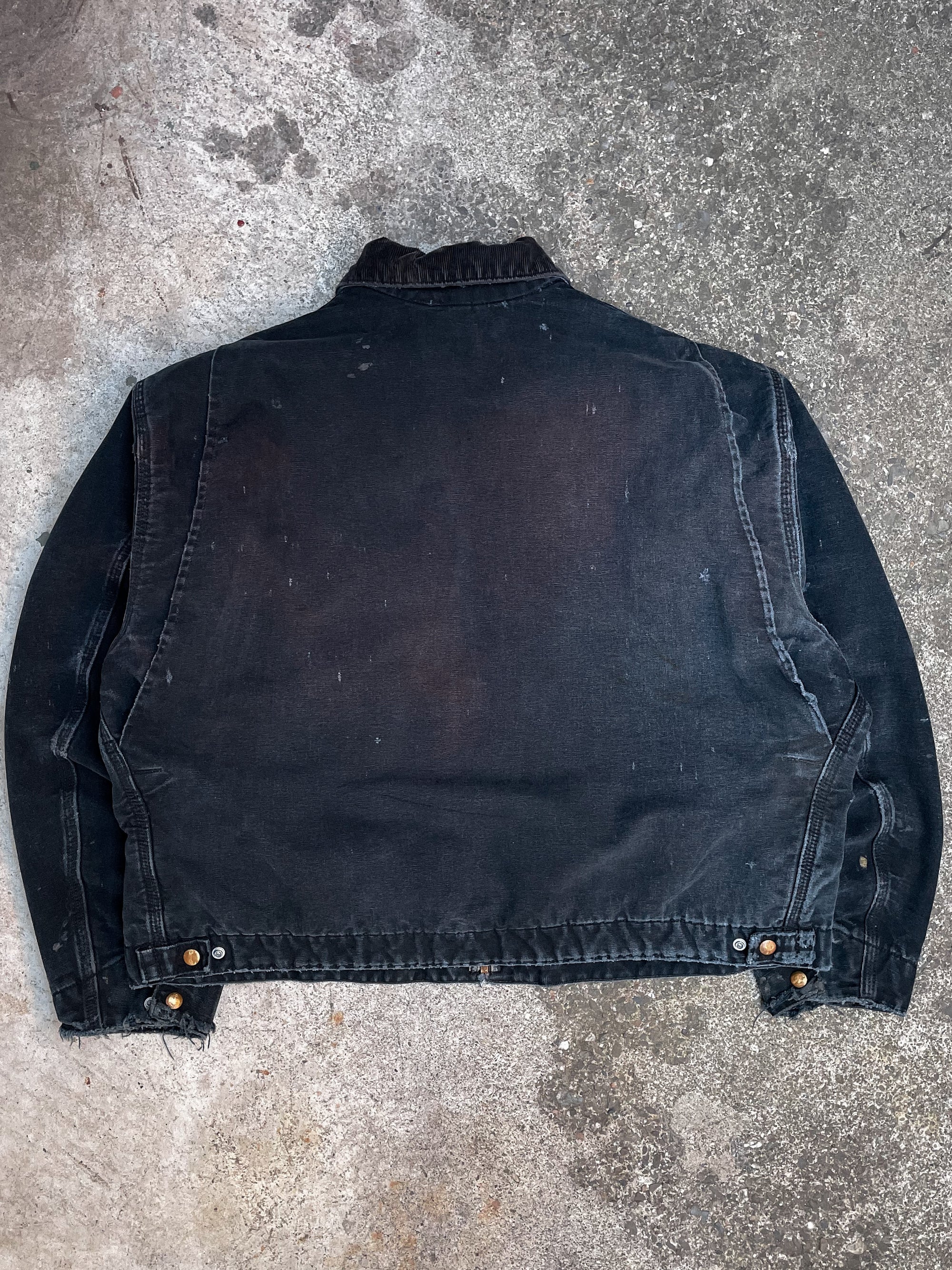 Carhartt Distressed Black J001 Detroit Jacket (XXL)