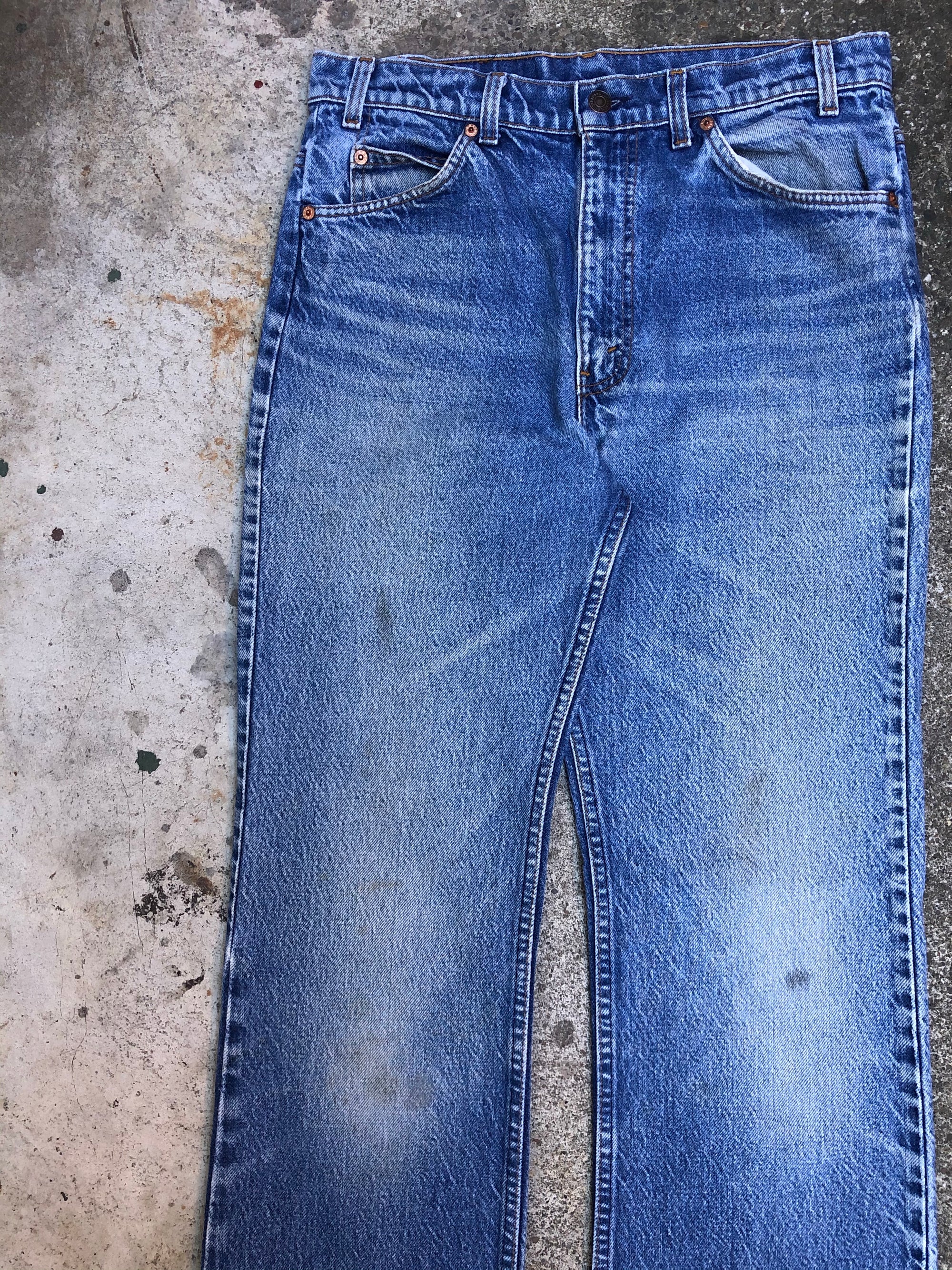 1990s Orange Tab Levis Faded Blue 517 (32X34)