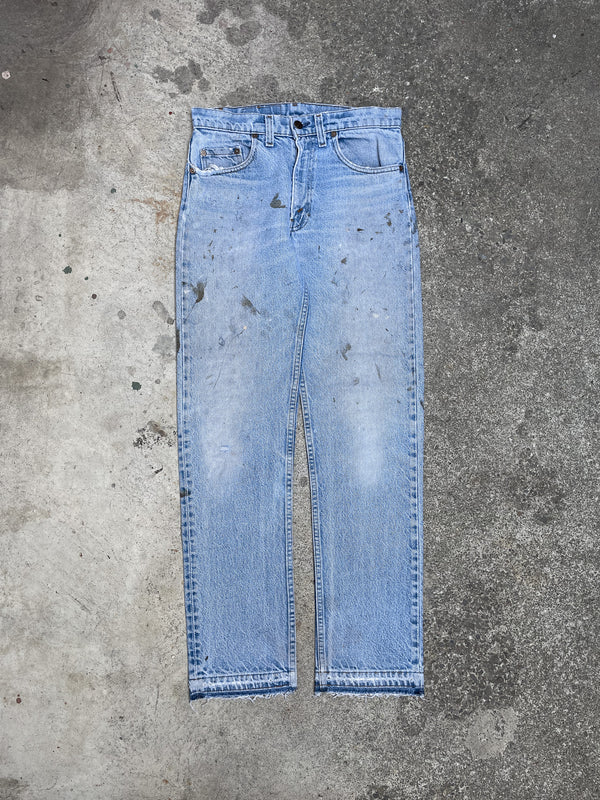 1980s Levi’s Painted Faded Blue Released Hem Denim (28X30)