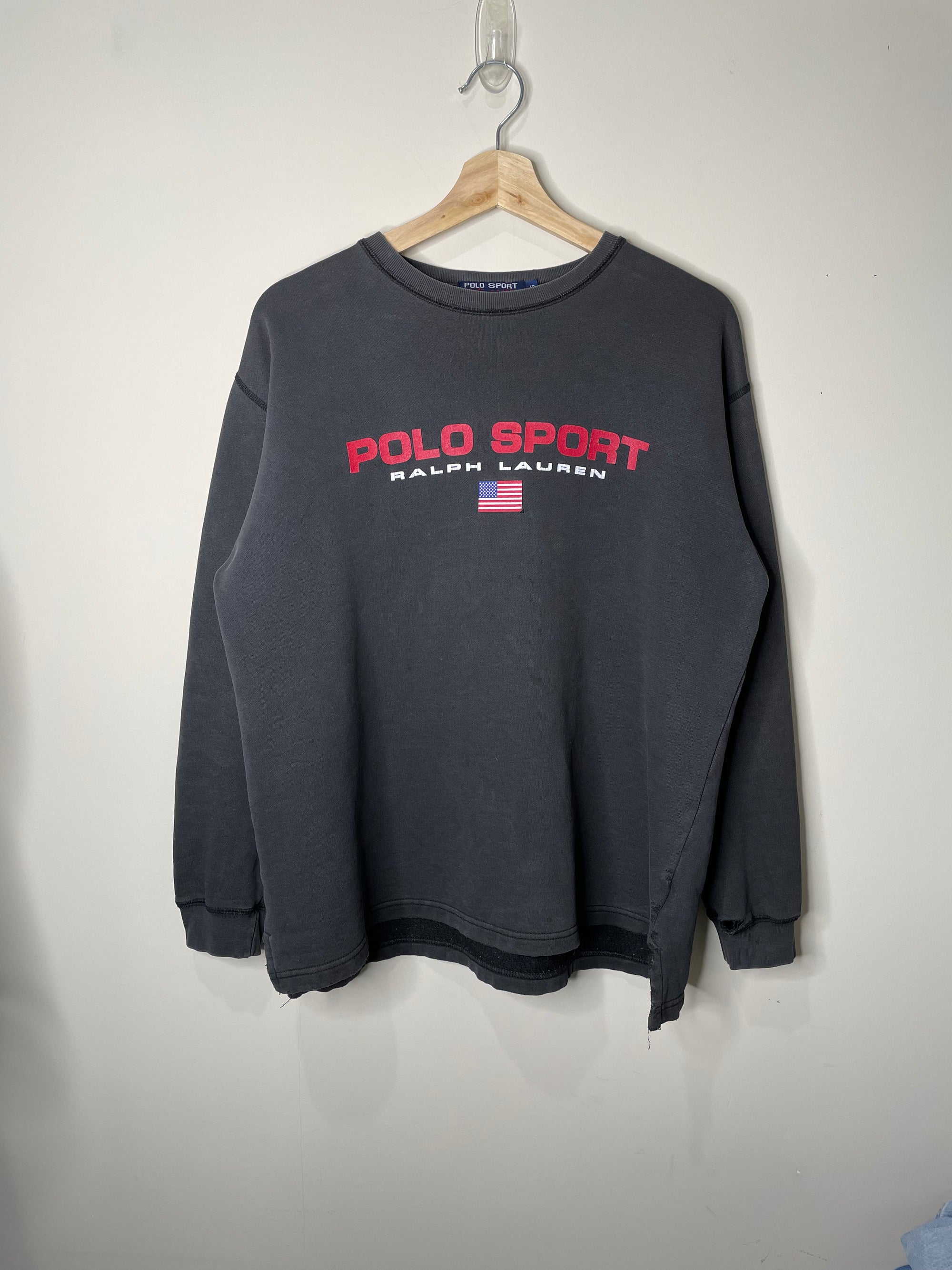 1990s “Polo Sport” Faded Sweatshirt (M/L)