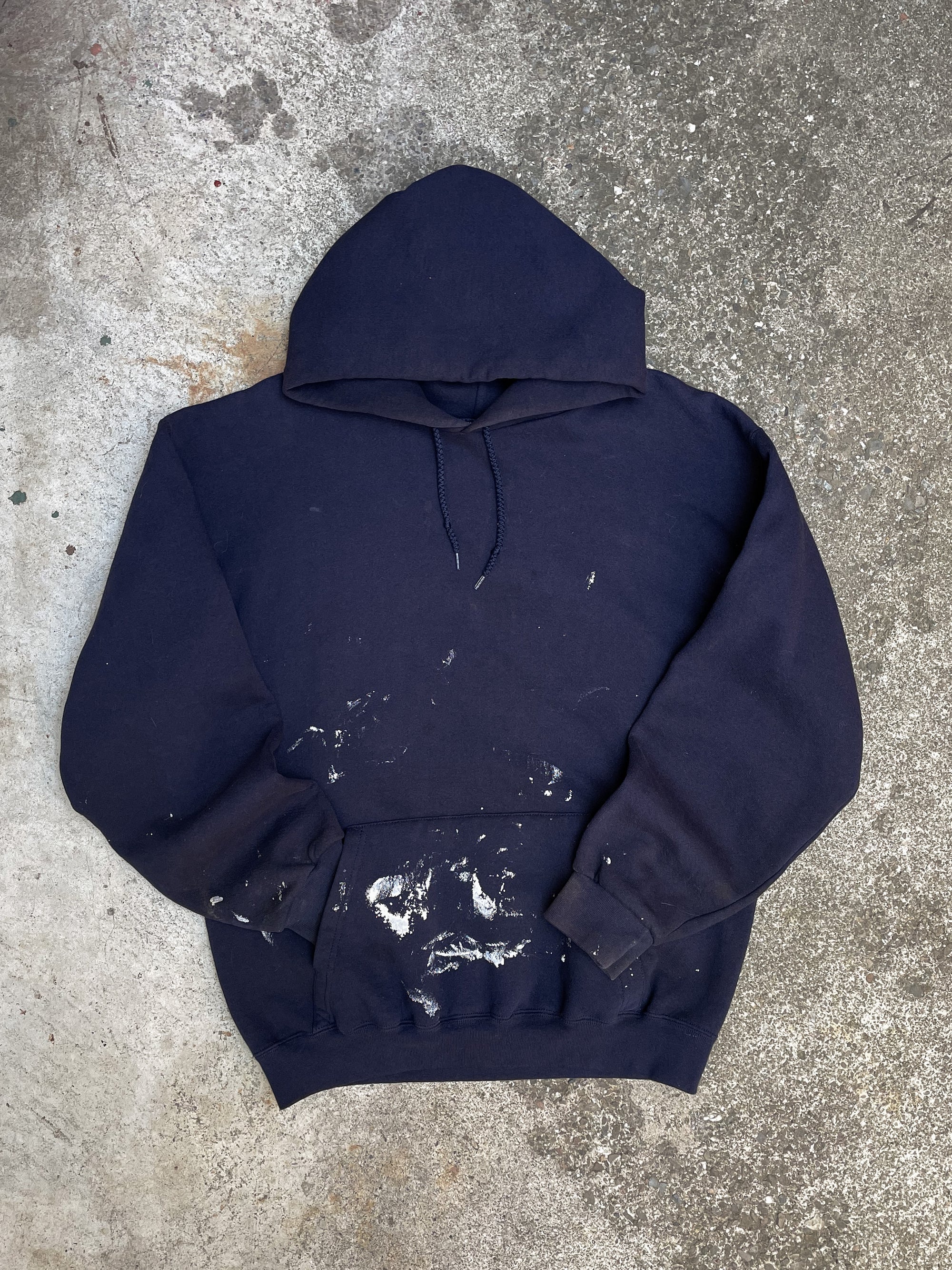 1990s Painted Navy Blank Hoodie