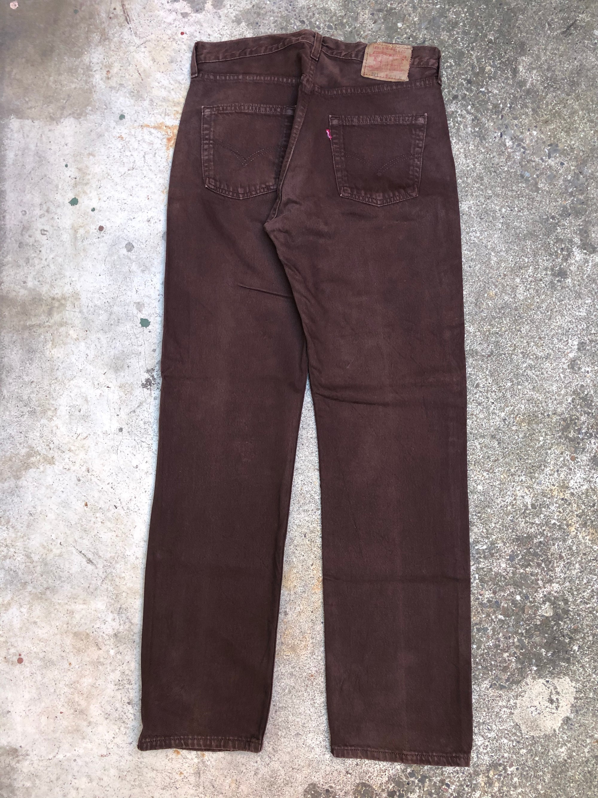 1990s Levis Faded Chocolate Brown 501 (32X32)