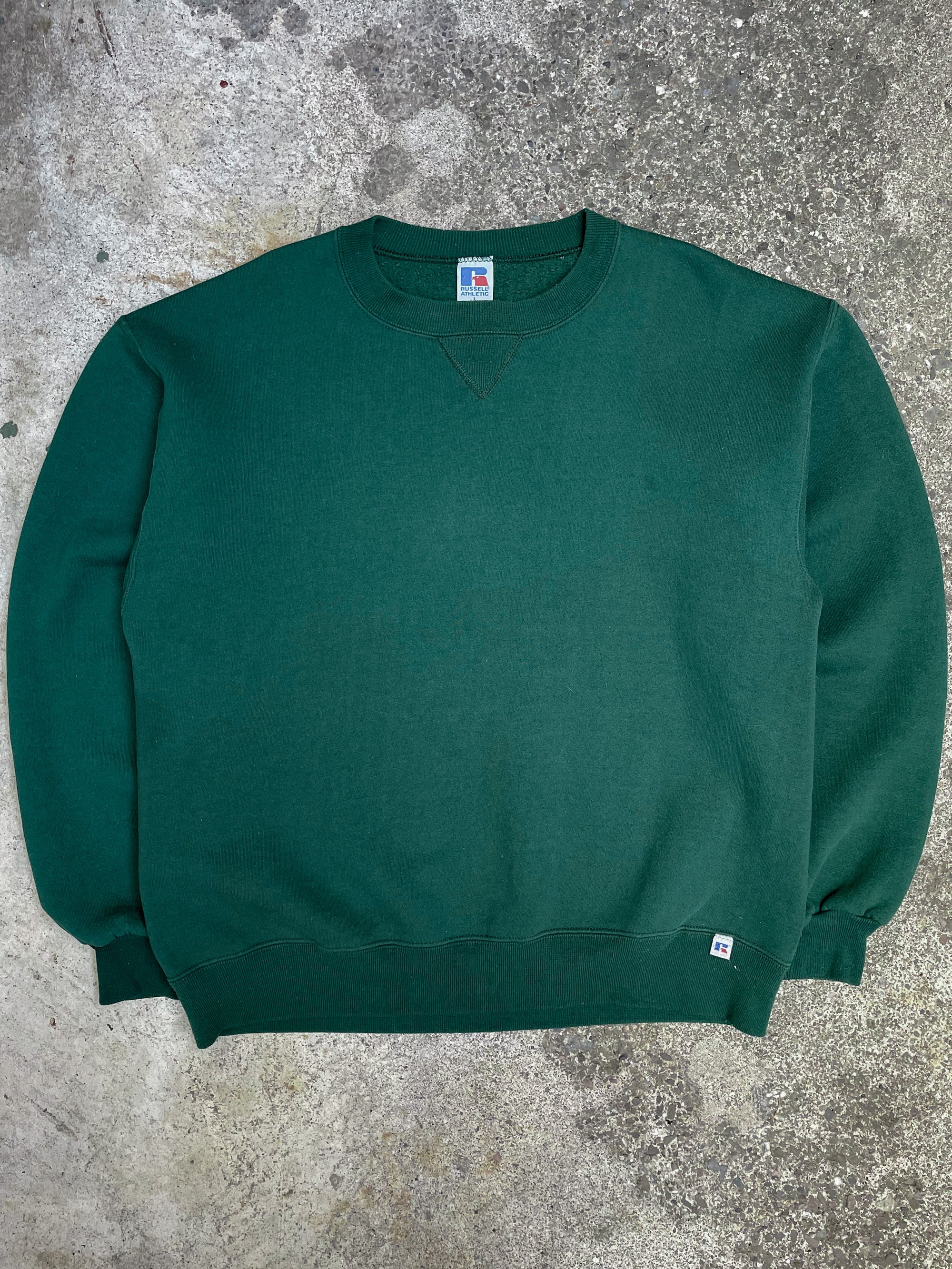 1990s Russell Green Blank Sweatshirt