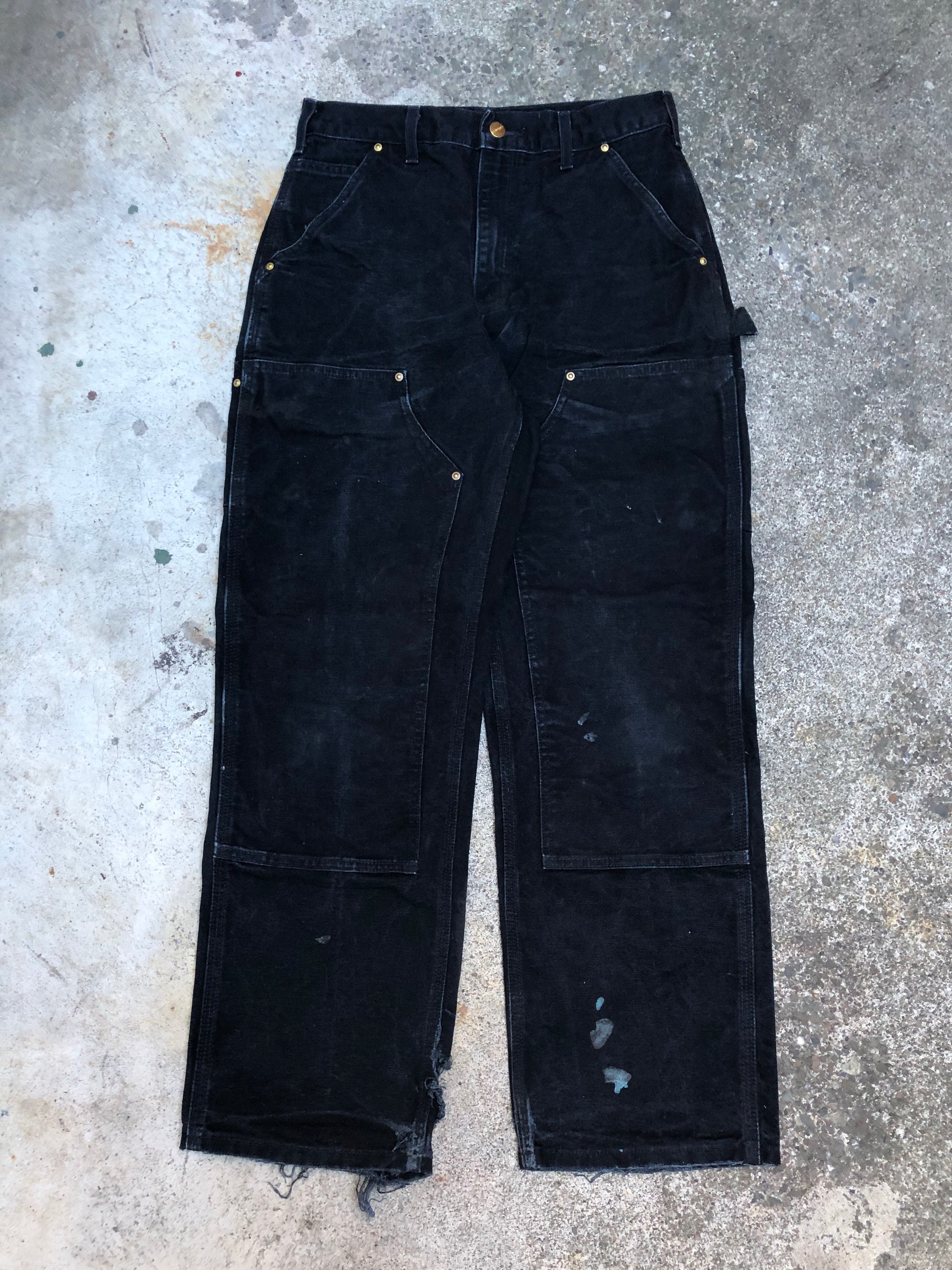 Carhartt B01 Black Double Front Knee Work Pants (29X28)