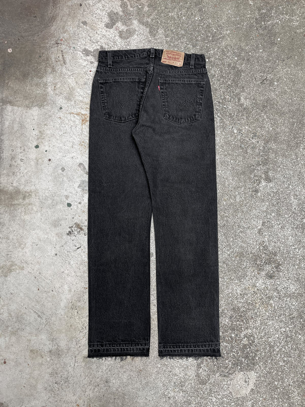 1990s Levi’s Faded Black 505 Released Hem (31X30)