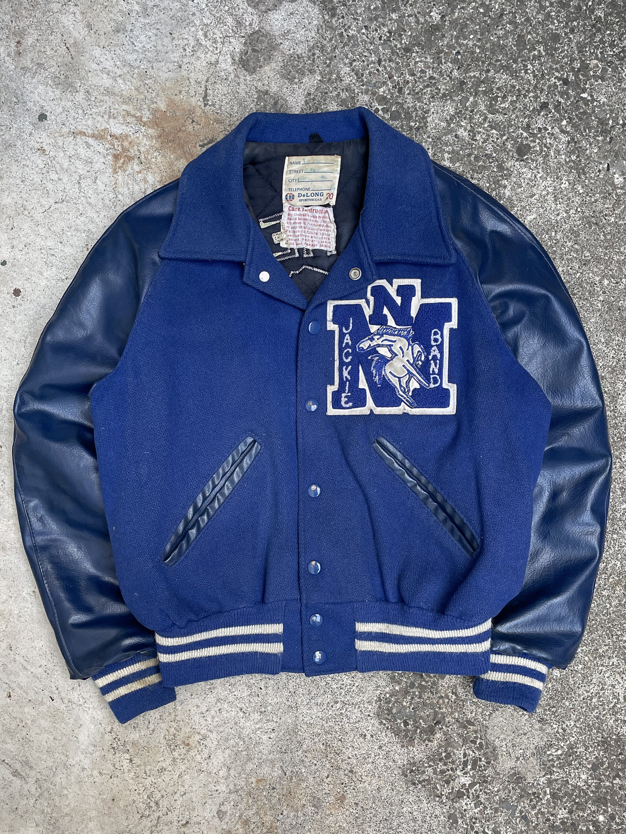 1980s “North Mesquite Stallions” Leather Varsity Jacket