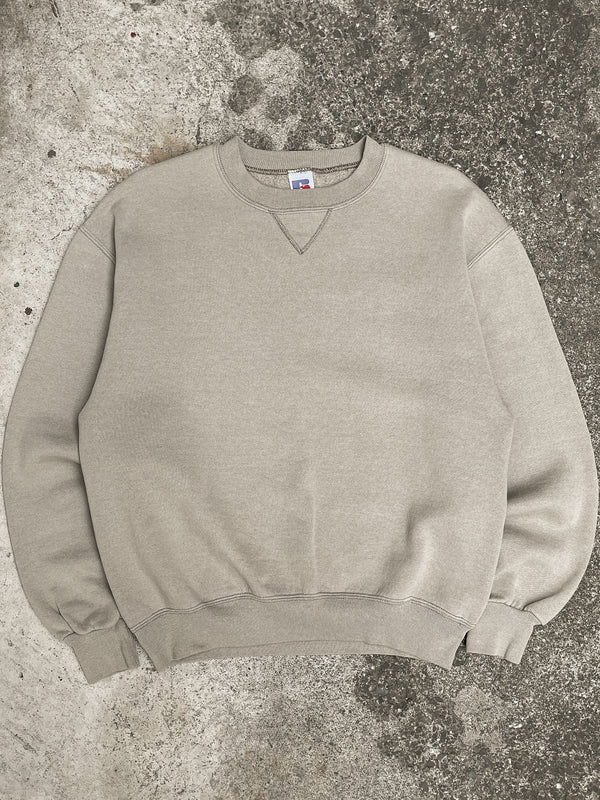 1990s Russell Faded Sand Blank Sweatshirt