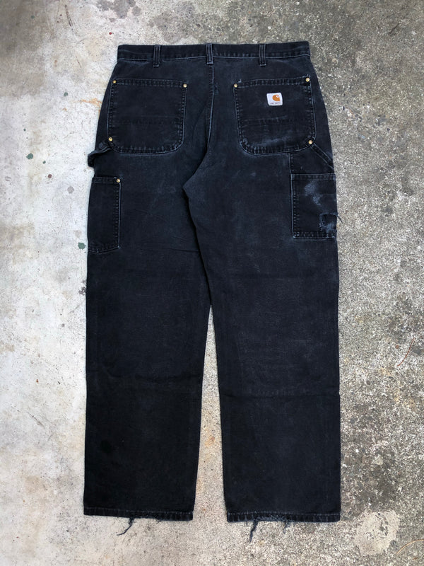 Carhartt B01 Black Double Front Knee Work Pants (34X29)