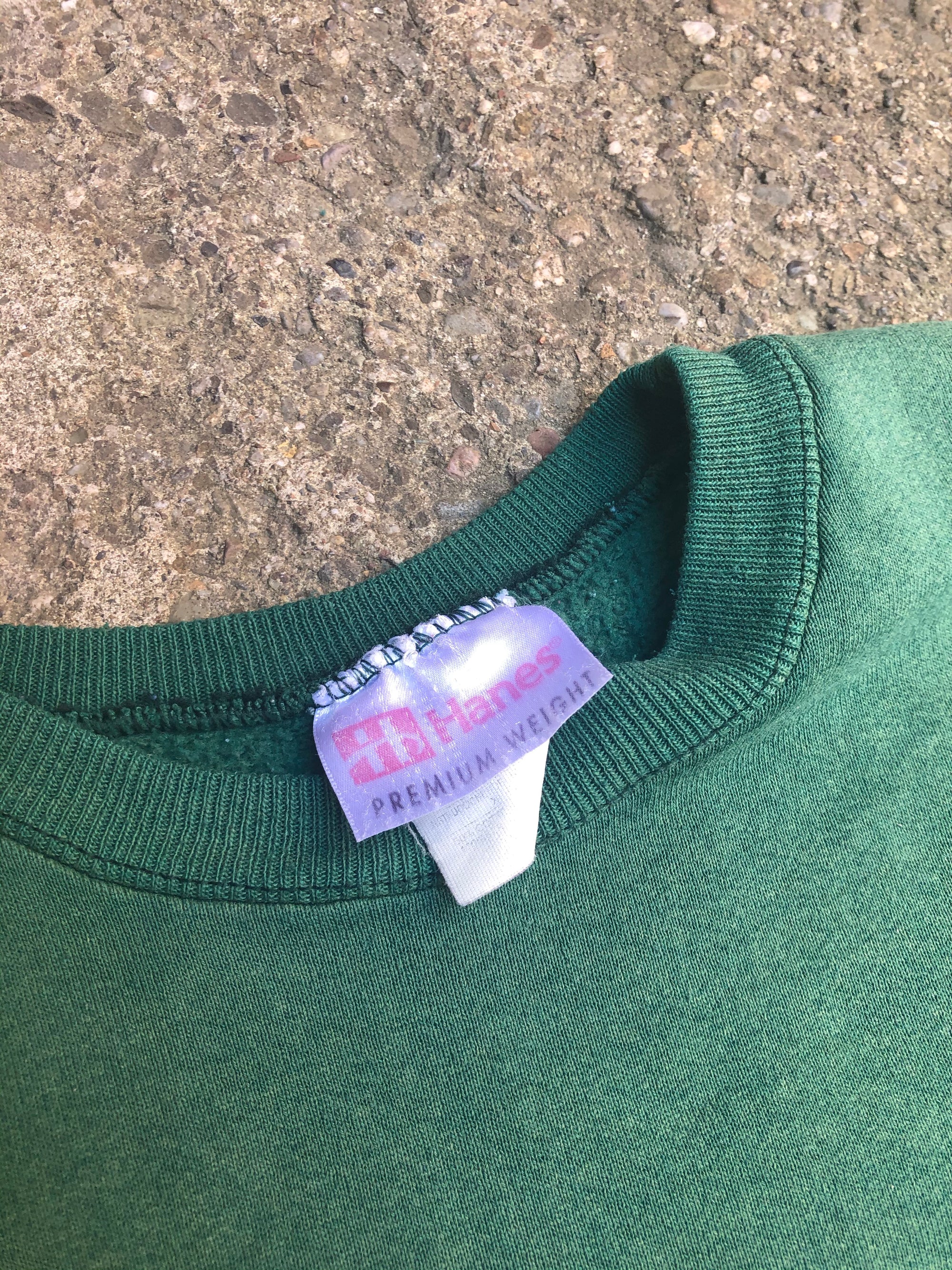1990s Faded Green Blank Painter Sweatshirt
