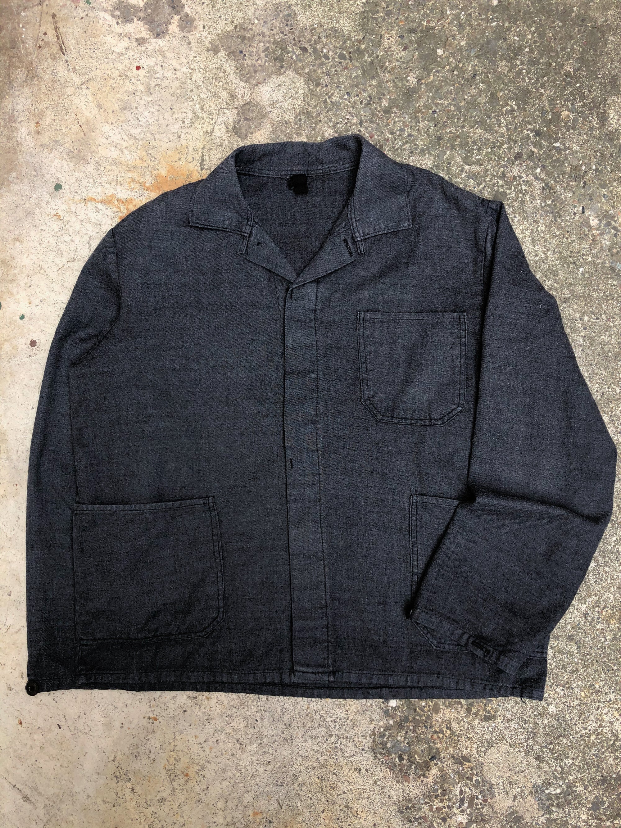 1970s Charcoal Overdye German Work Jacket