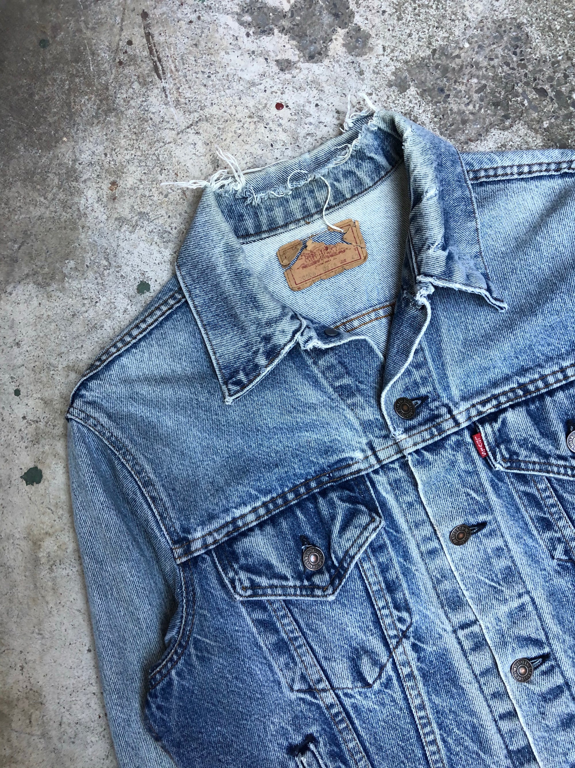 1980s Levis Worn In Blue Denim Jacket