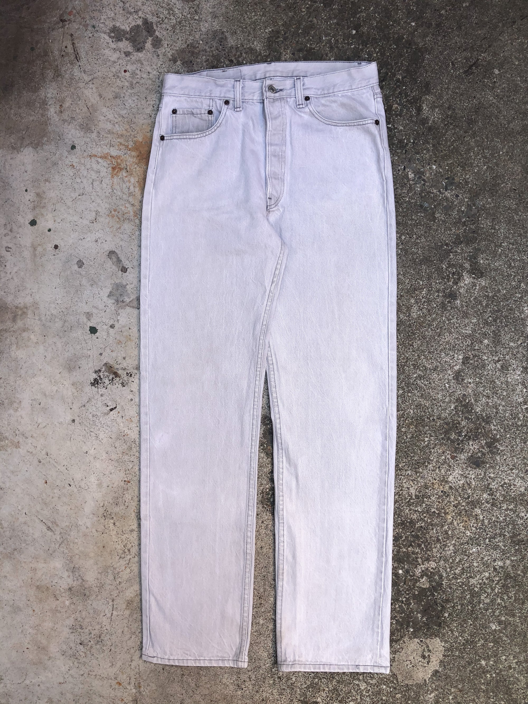 1980s Levis Faded Light Grey 501 (31X32)