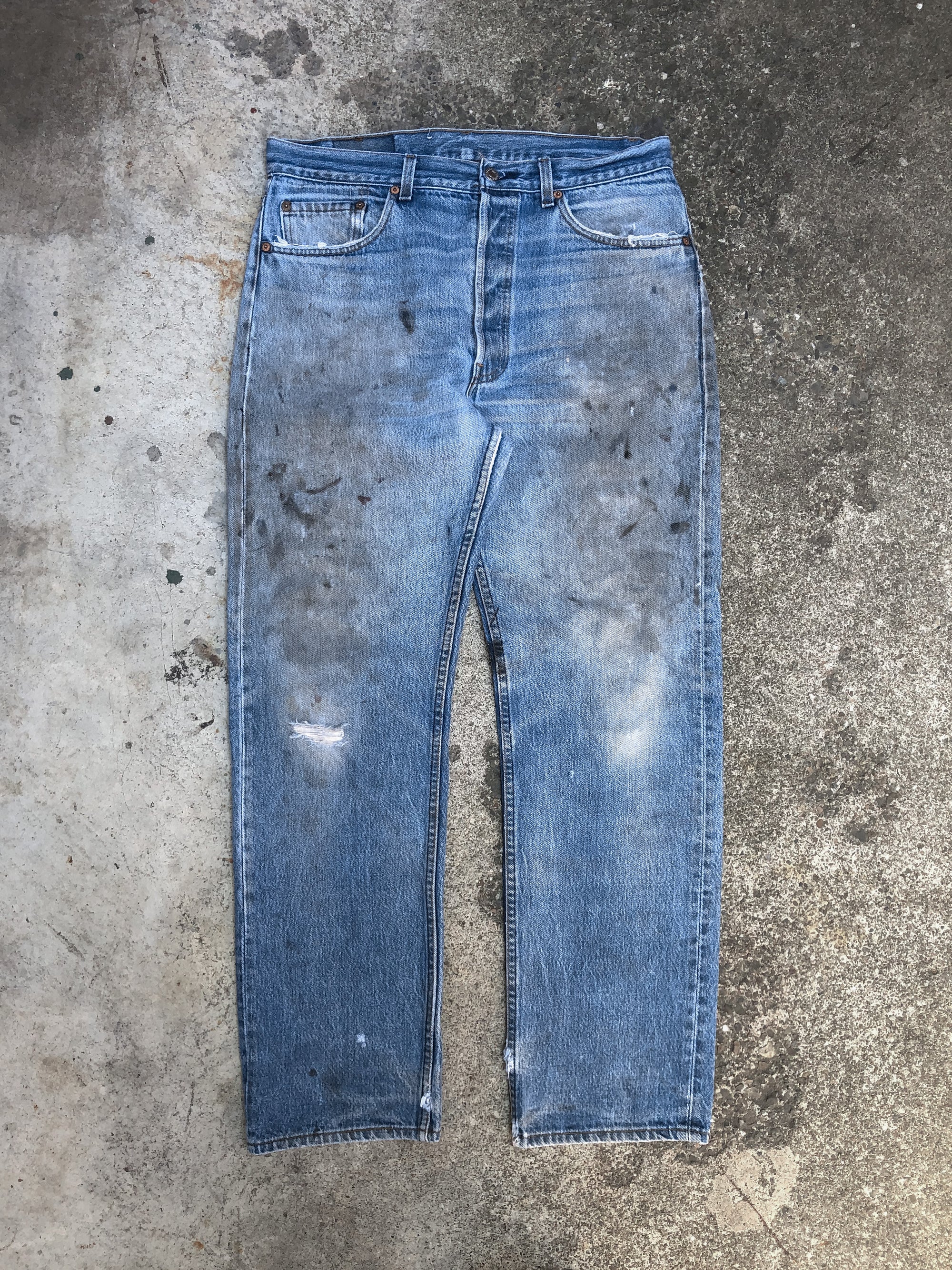 1980s Levis Worn In Blue 501XX (33X29)