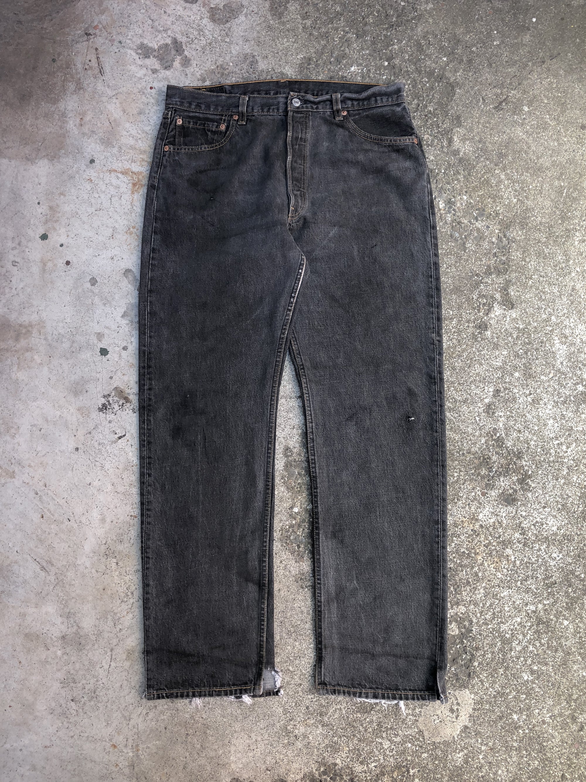 1990s Levis Dark Graphite Grey 501 (34X31)