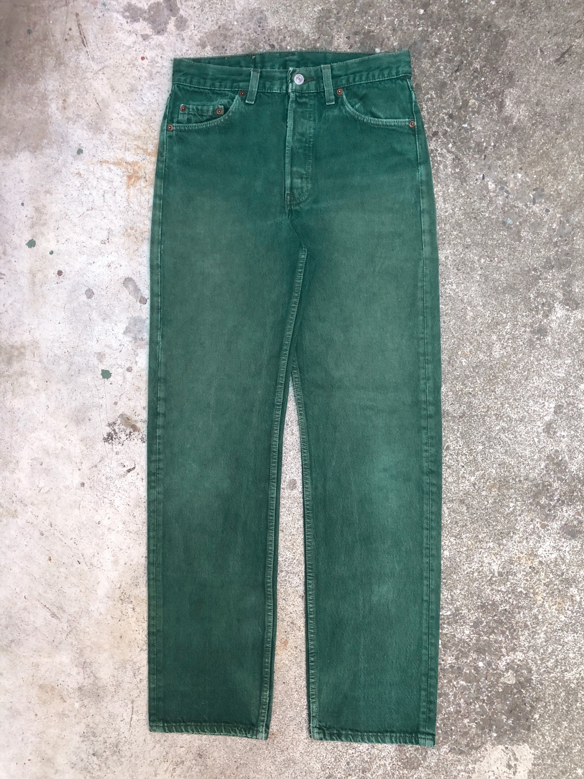 1990s Levis Faded Sea Green 501 (28X30)