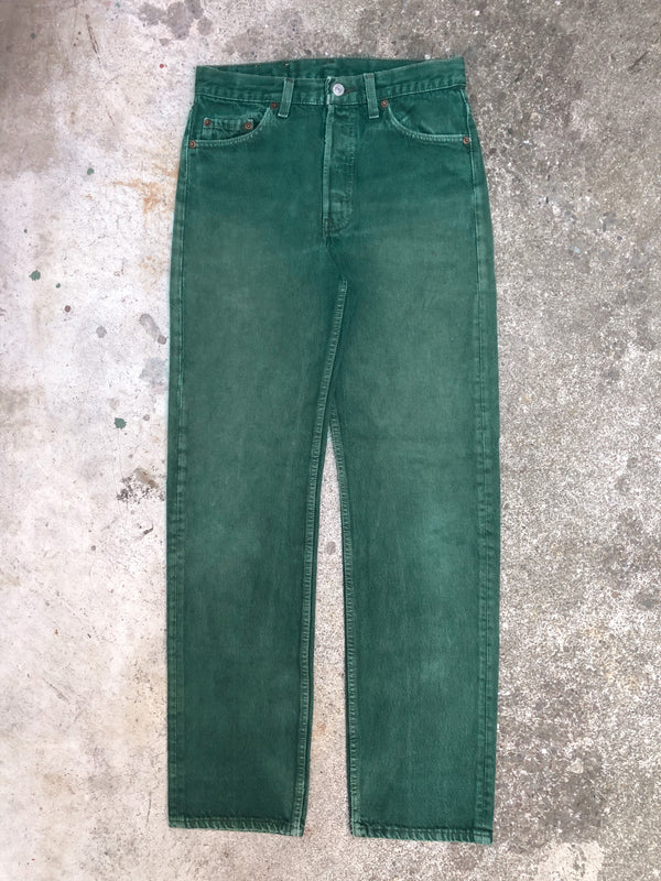 1990s Levis Faded Sea Green 501 (28X30)