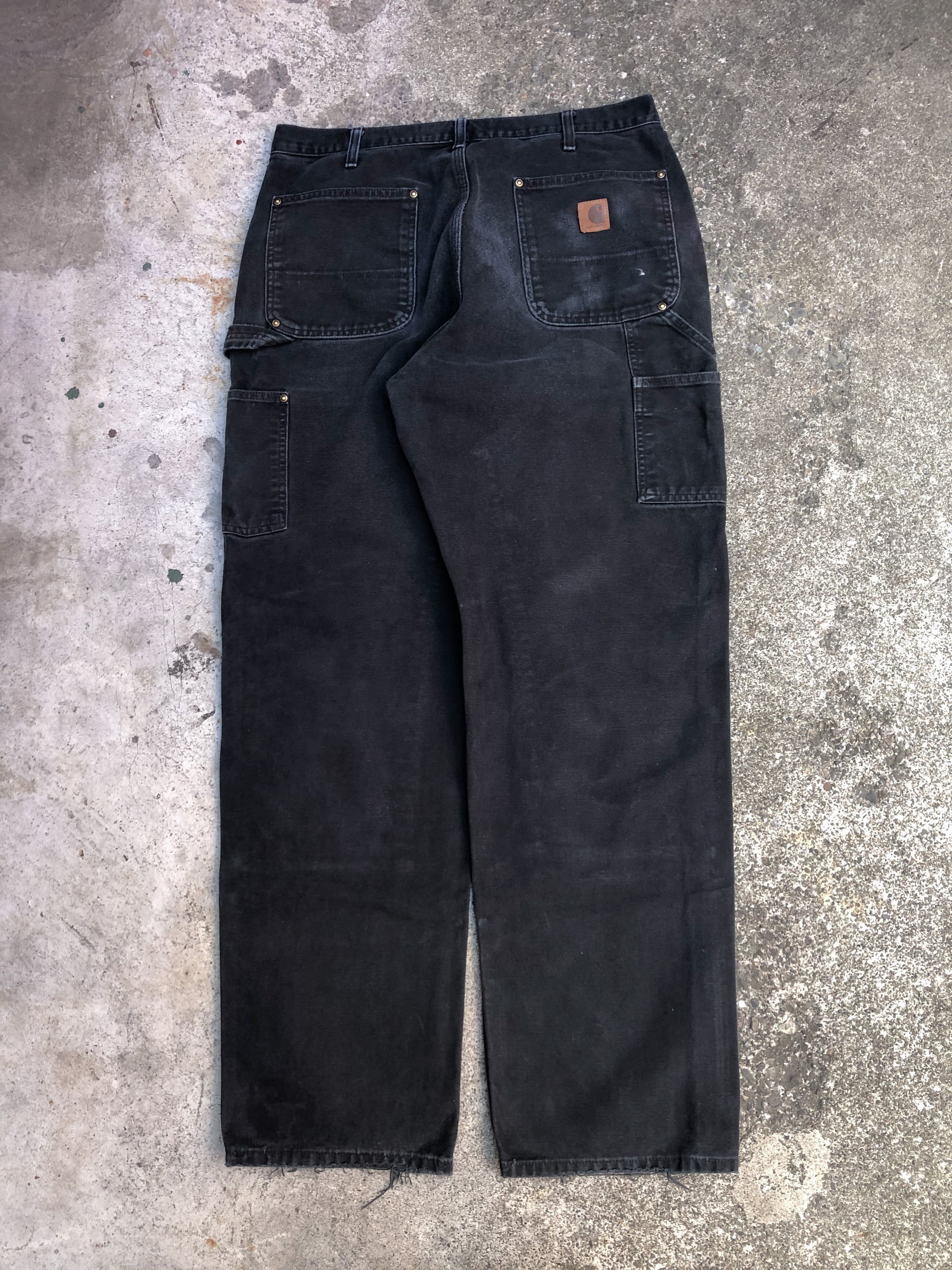 Carhartt B136 Black Double Front Knee Work Pants (33X32)